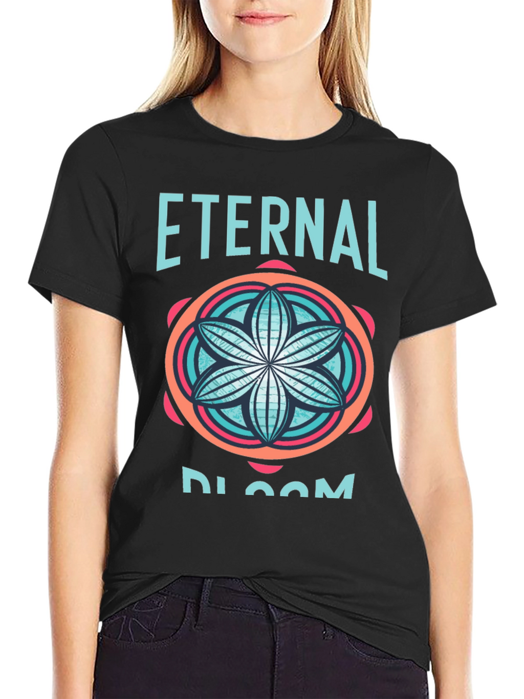 Eternal Bloom Black Graphic Tee