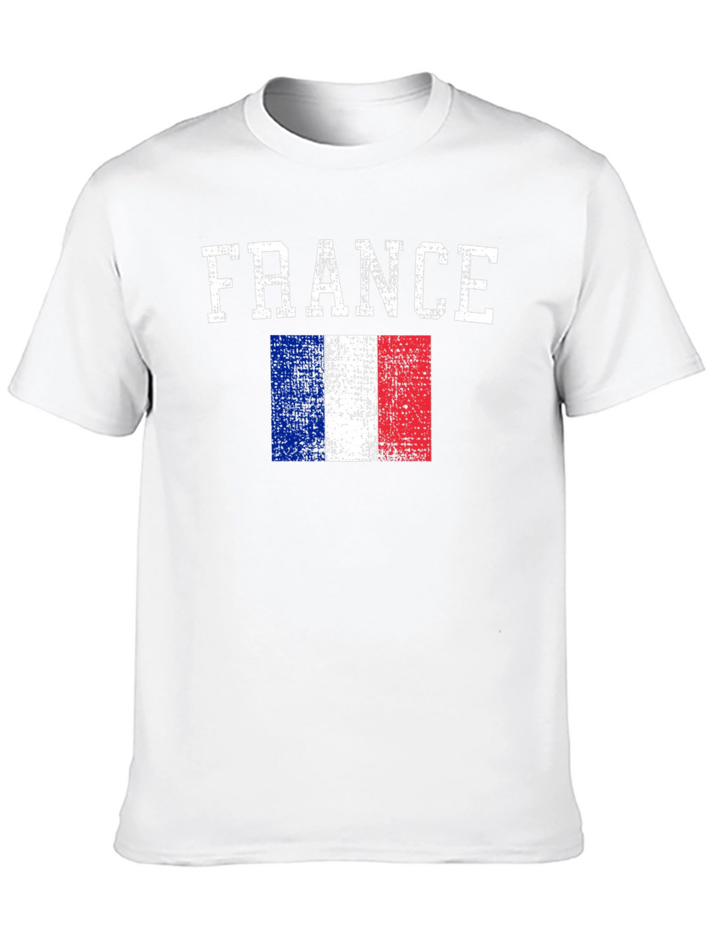 France Flag Graphic Print Black T-Shirt