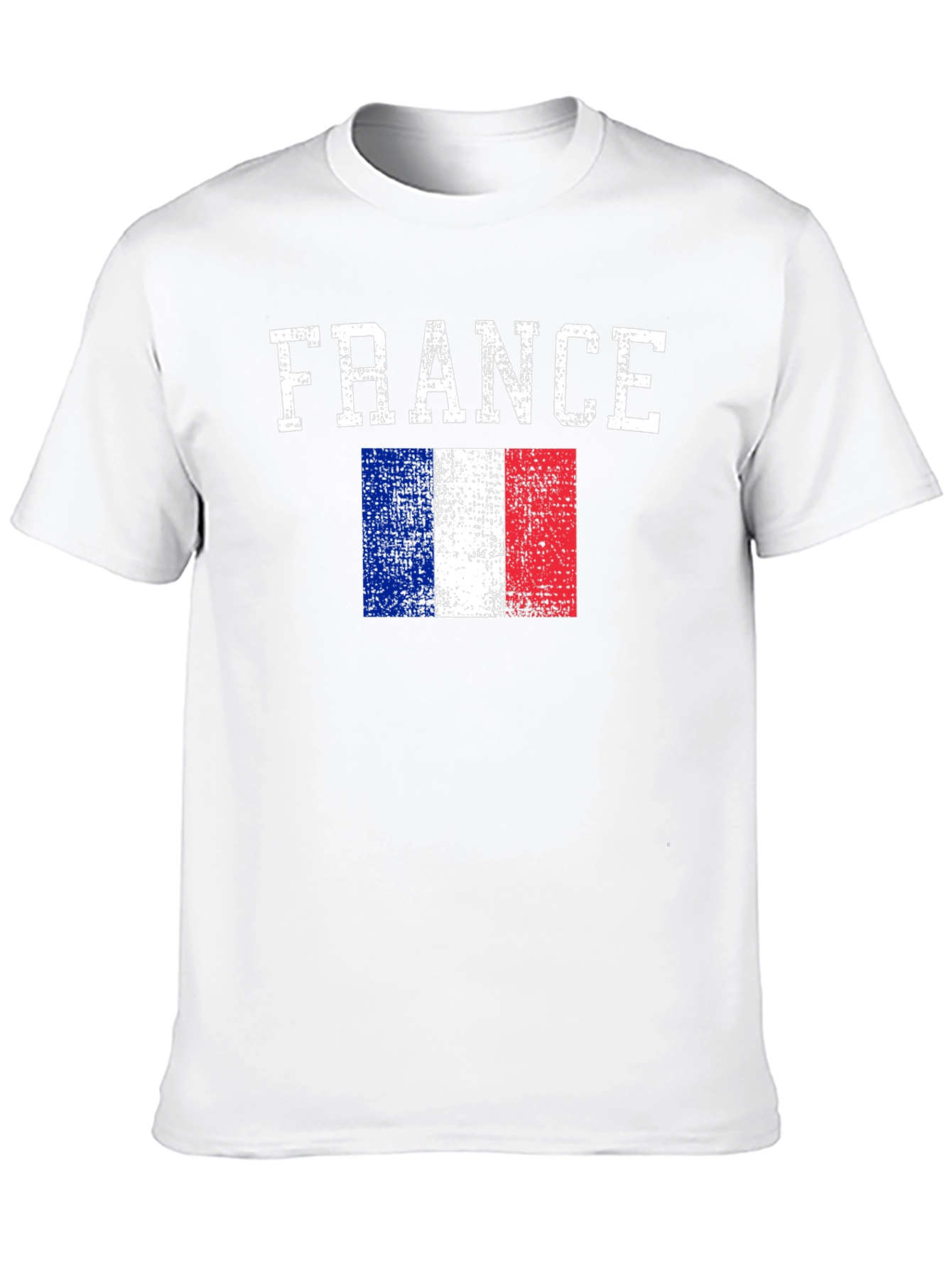 France Flag Graphic Print Black T-Shirt