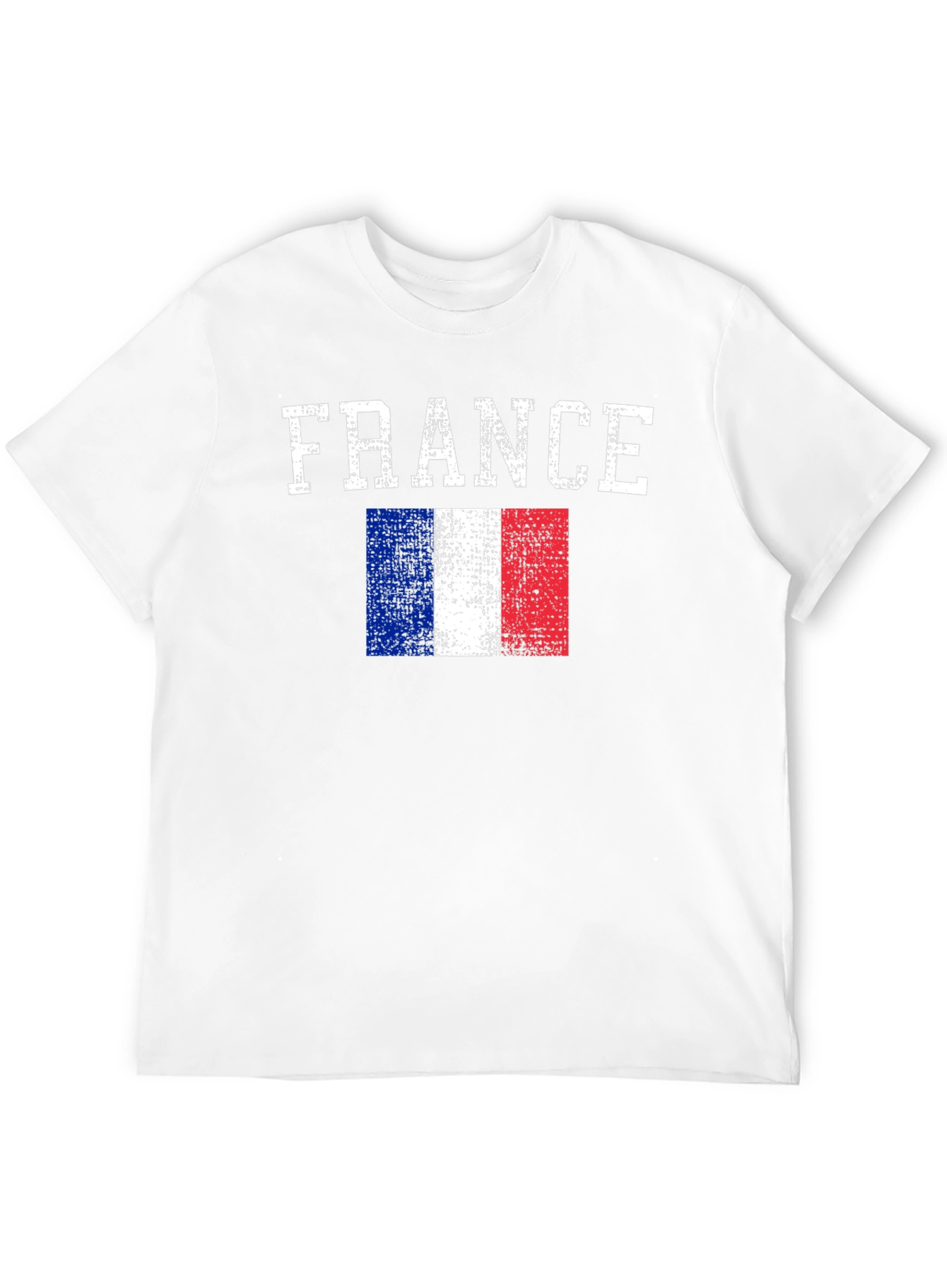 France Flag Graphic Print Black T-Shirt