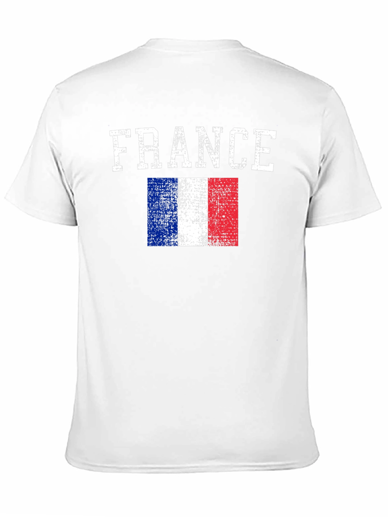 France Flag Graphic Print Black T-Shirt
