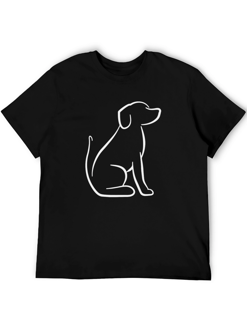 Dog Outline Black T-Shirt