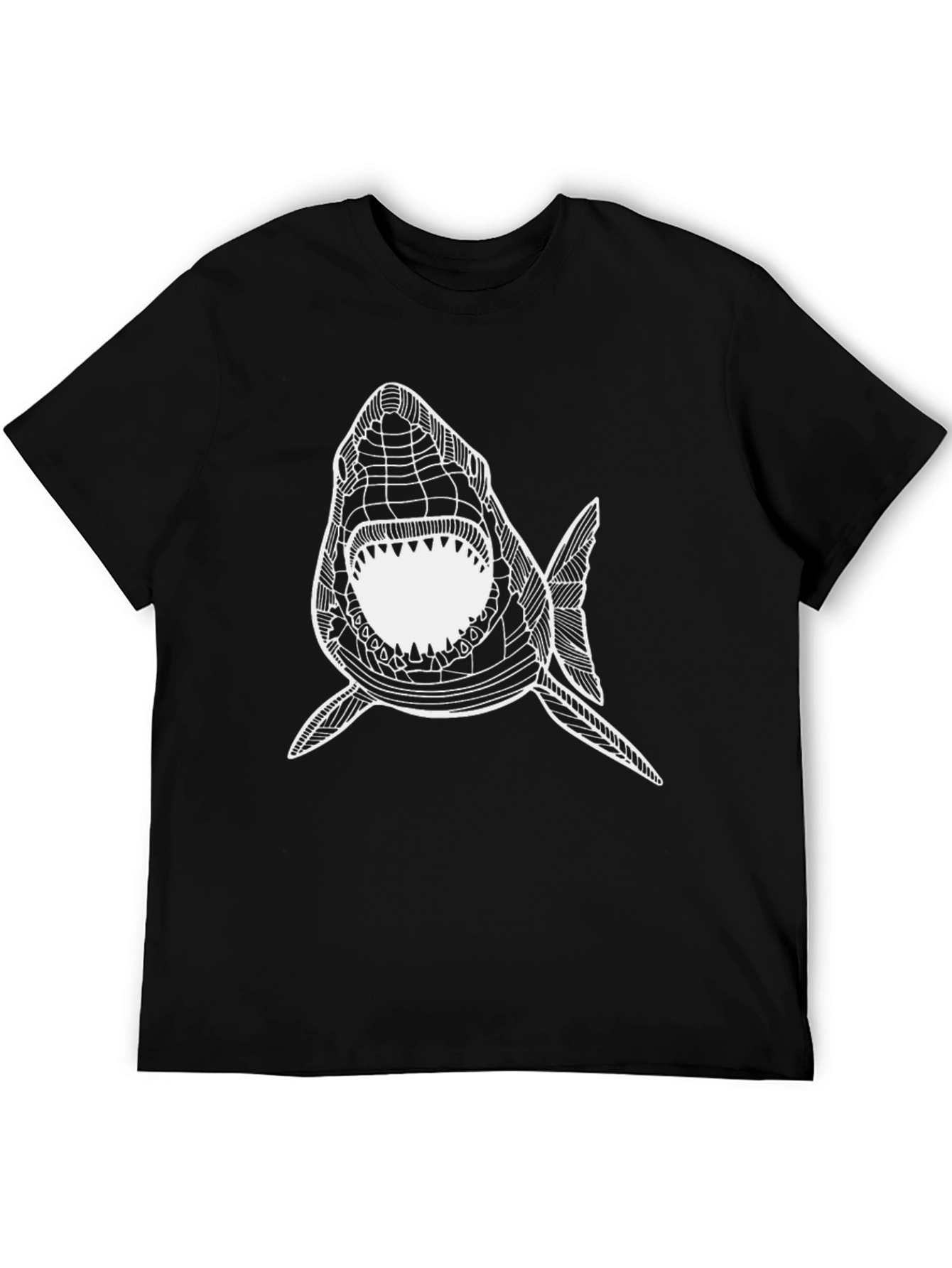 Shark Graphic Tee - Mens Black T-Shirt