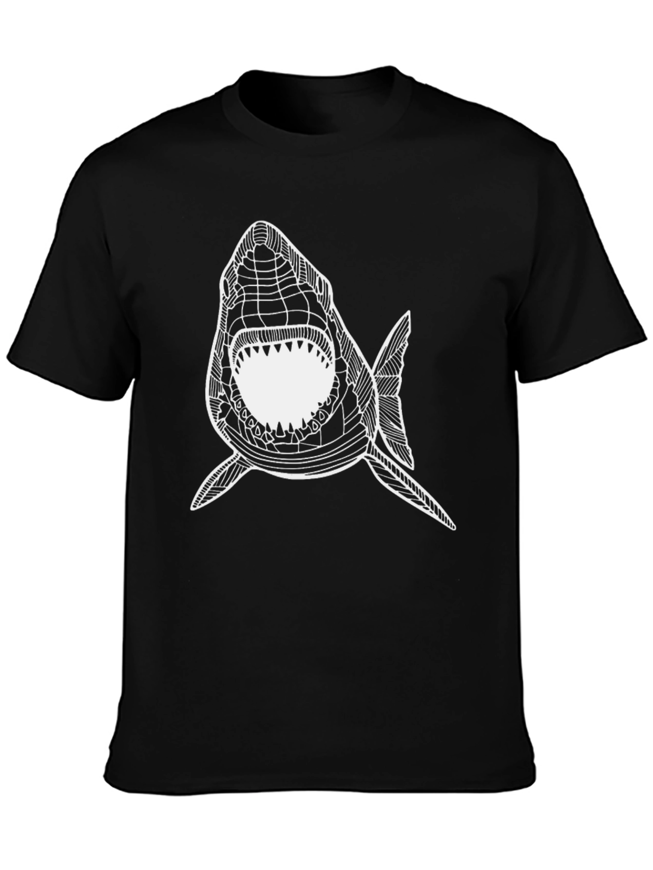 Shark Graphic Tee - Mens Black T-Shirt
