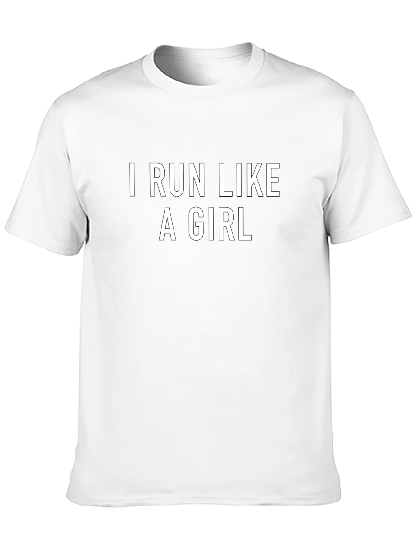 I Run Like A Girl Black Graphic T-Shirt