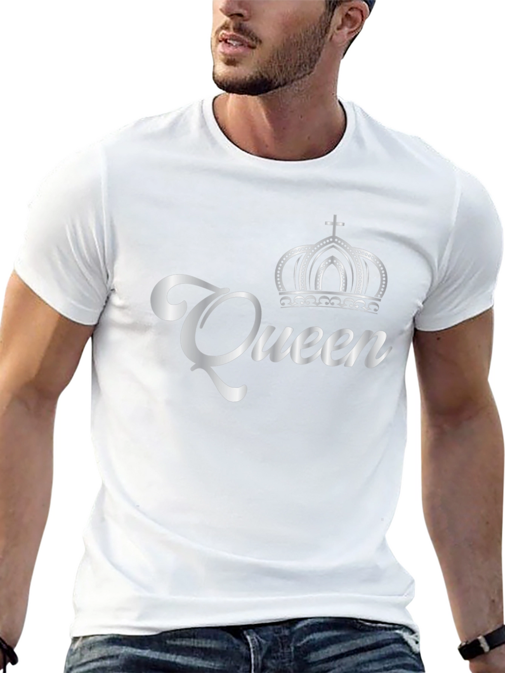 Queen Graphic T-Shirt - Black Crew Neck
