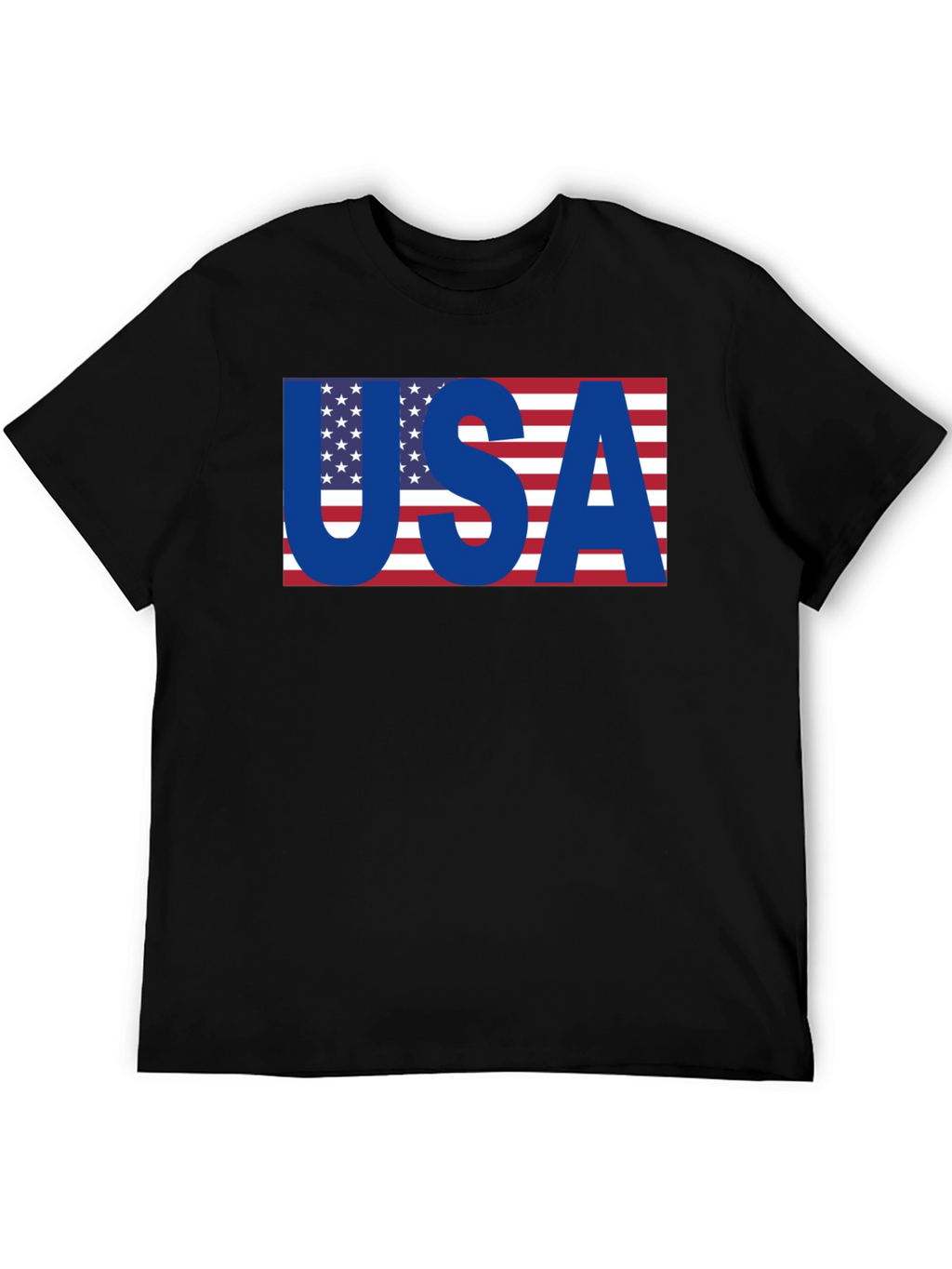 USA Flag Graphic T-Shirt - Patriotic Black Tee