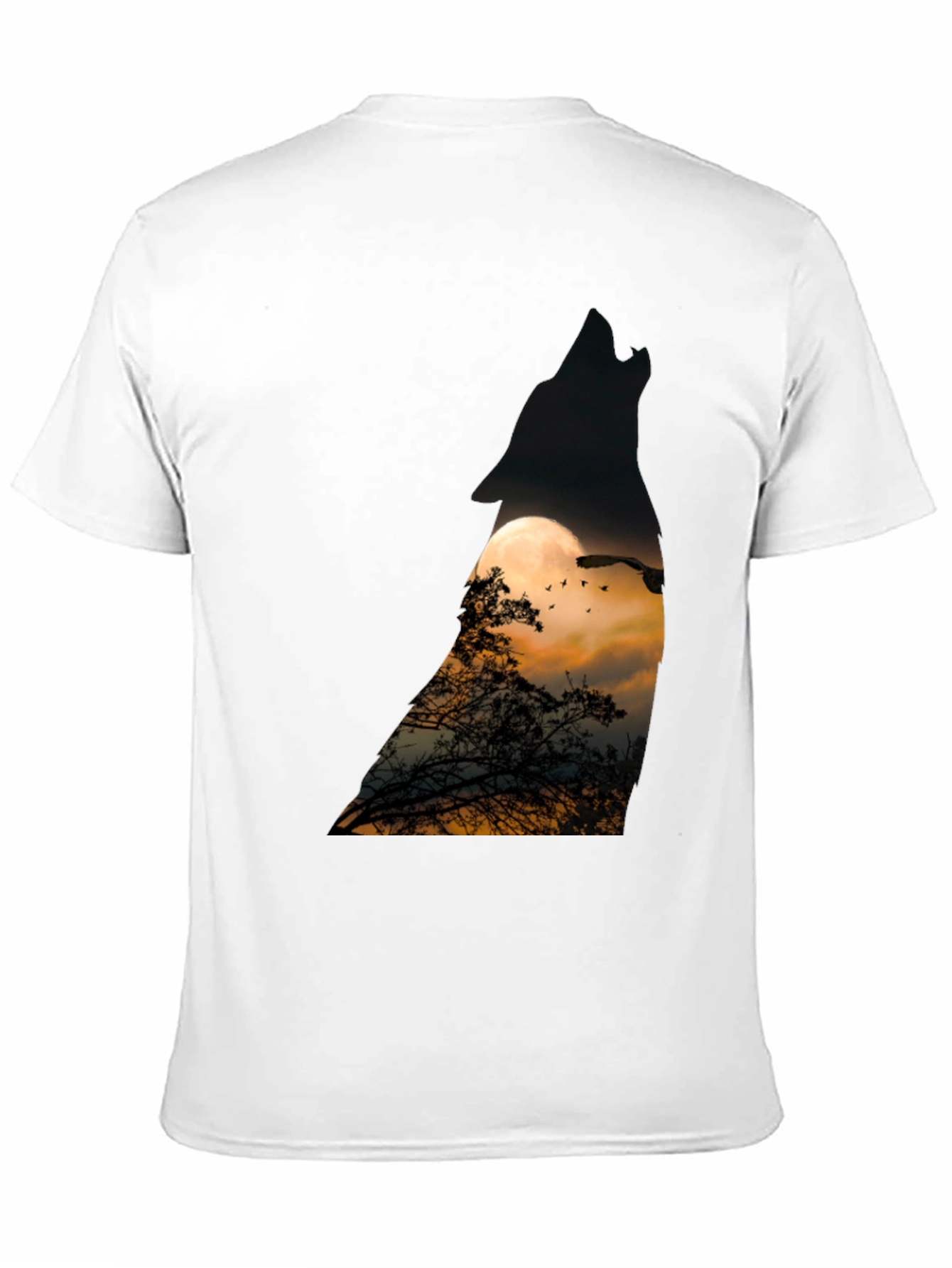 Wolf Moon T-Shirt - Mens Black Tee
