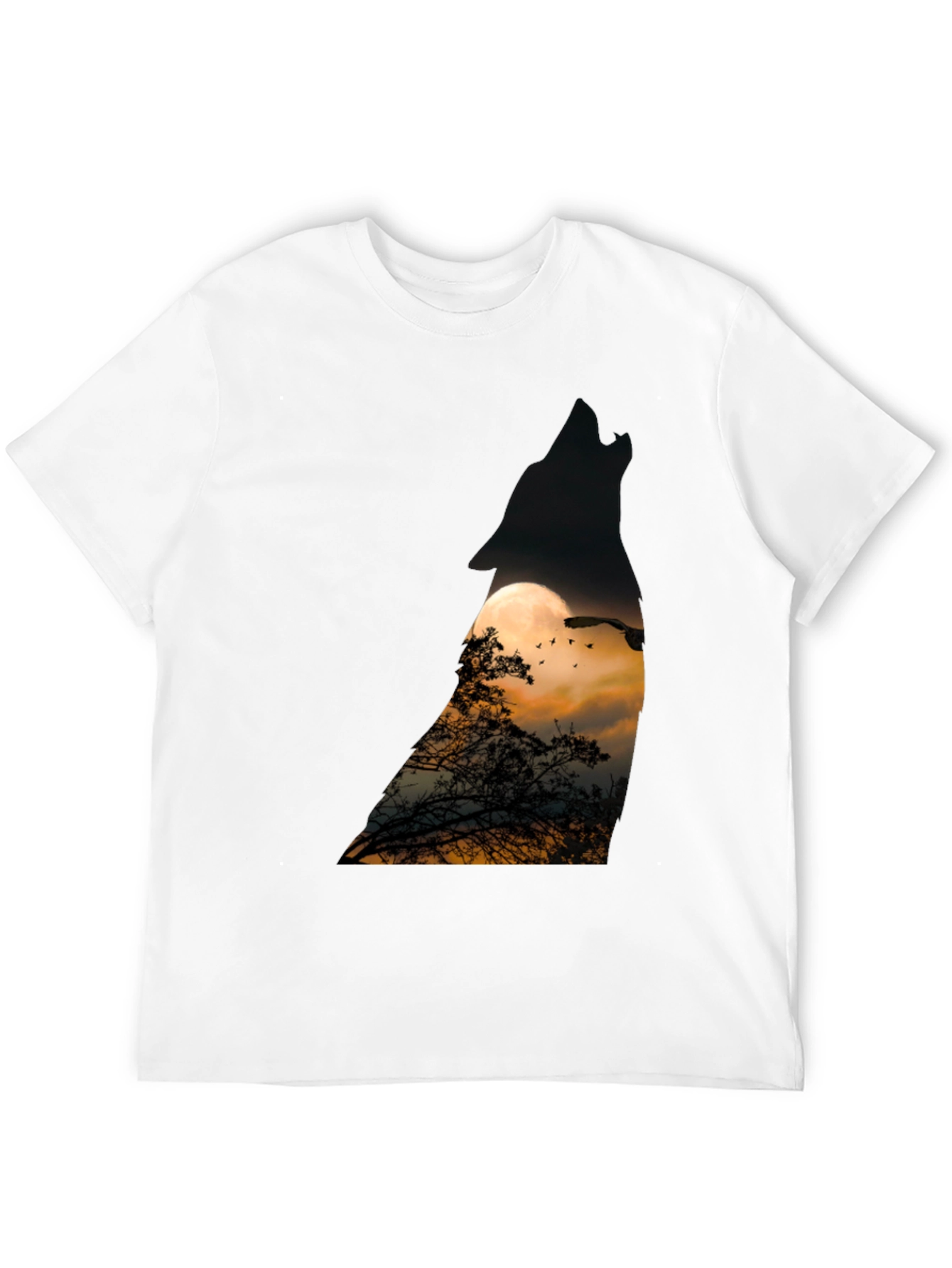 Wolf Moon T-Shirt - Mens Black Tee
