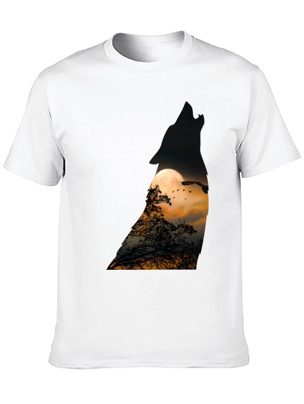 Wolf Moon T-Shirt - Mens Black Tee
