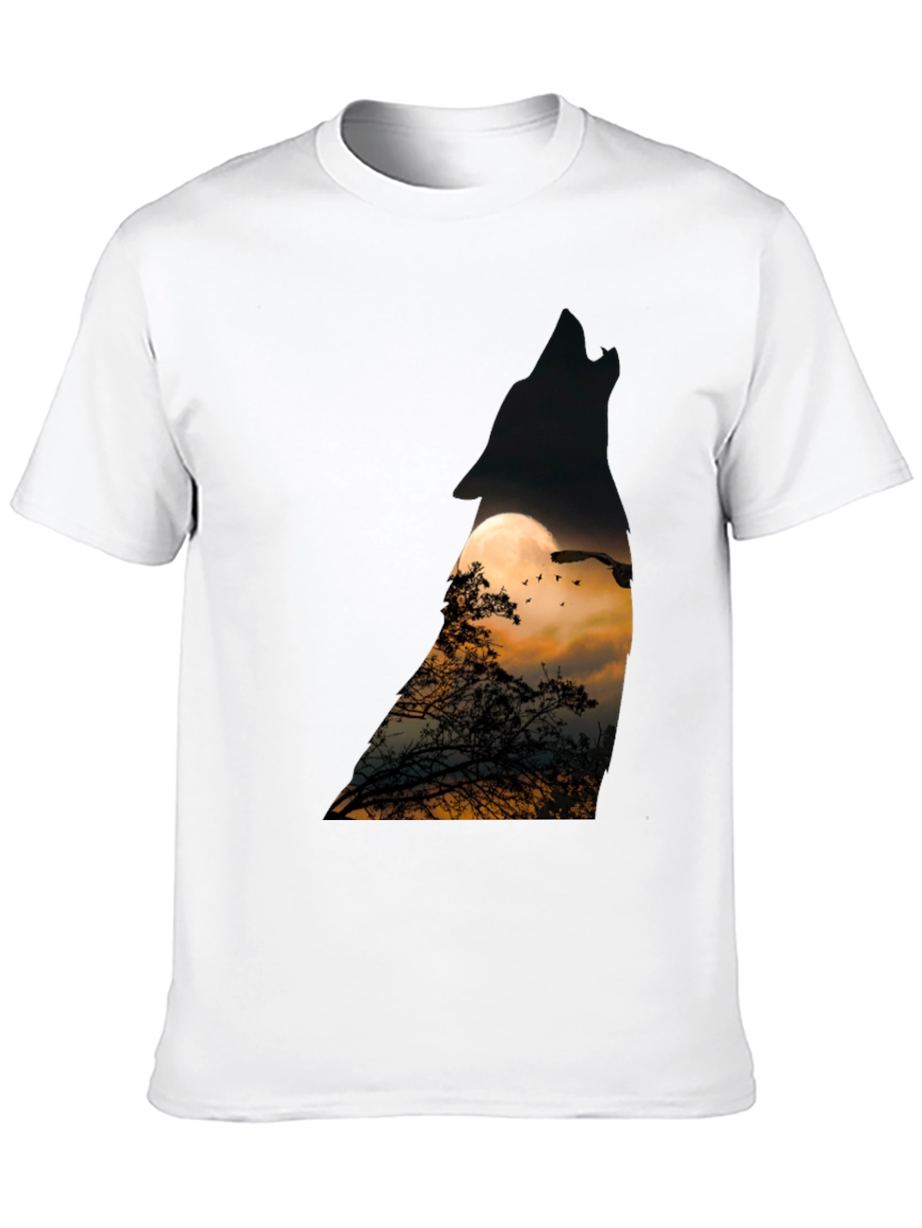 Wolf Moon T-Shirt - Mens Black Tee