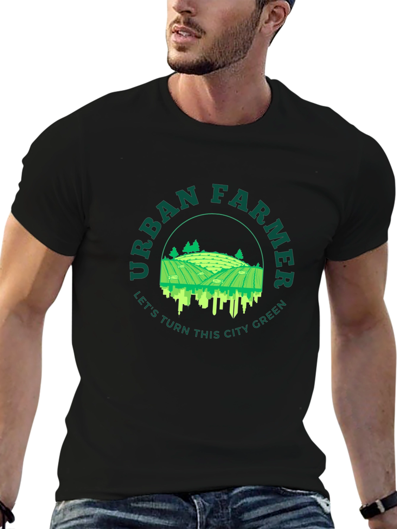 Urban Farmer Graphic Tee - Lets Turn This City Green!