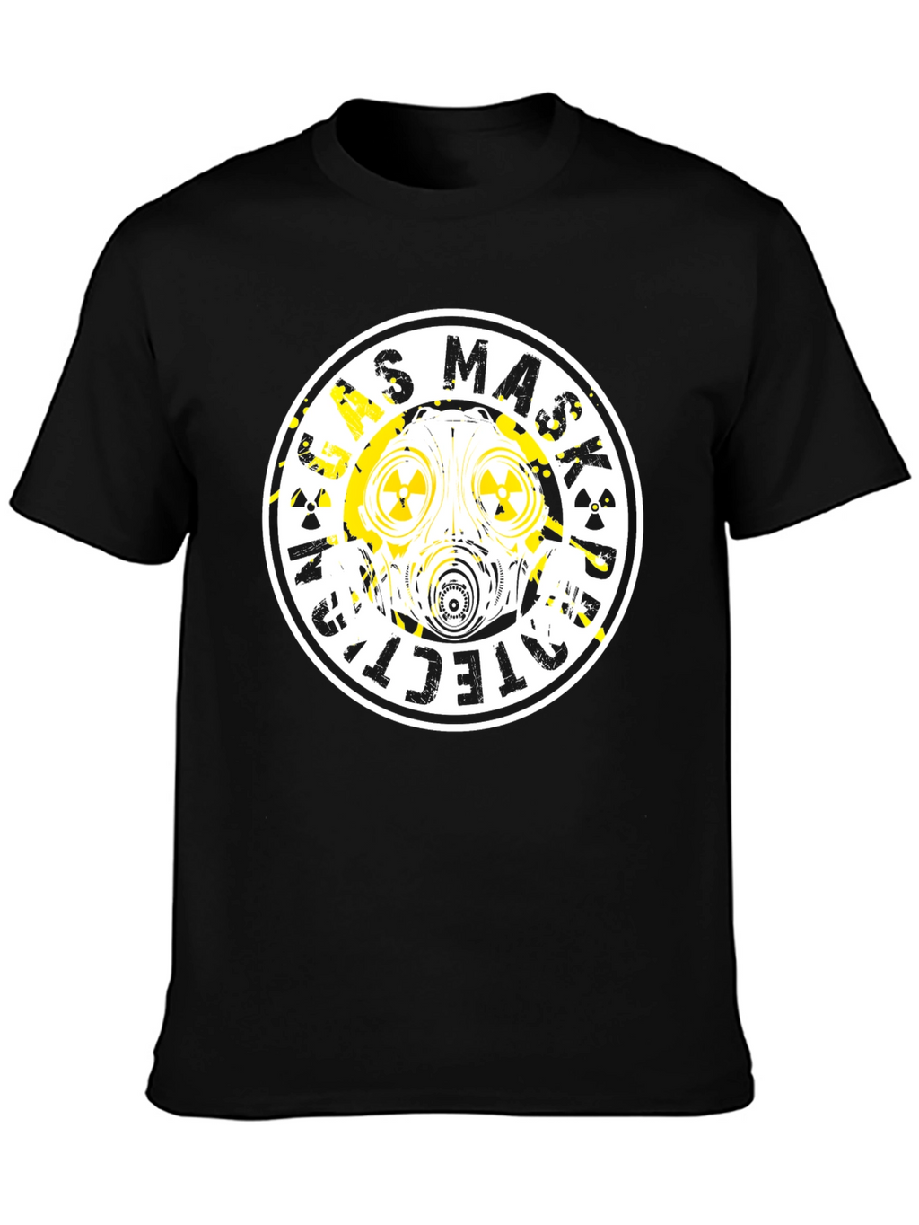 Gas Mask Protection Black T-Shirt
