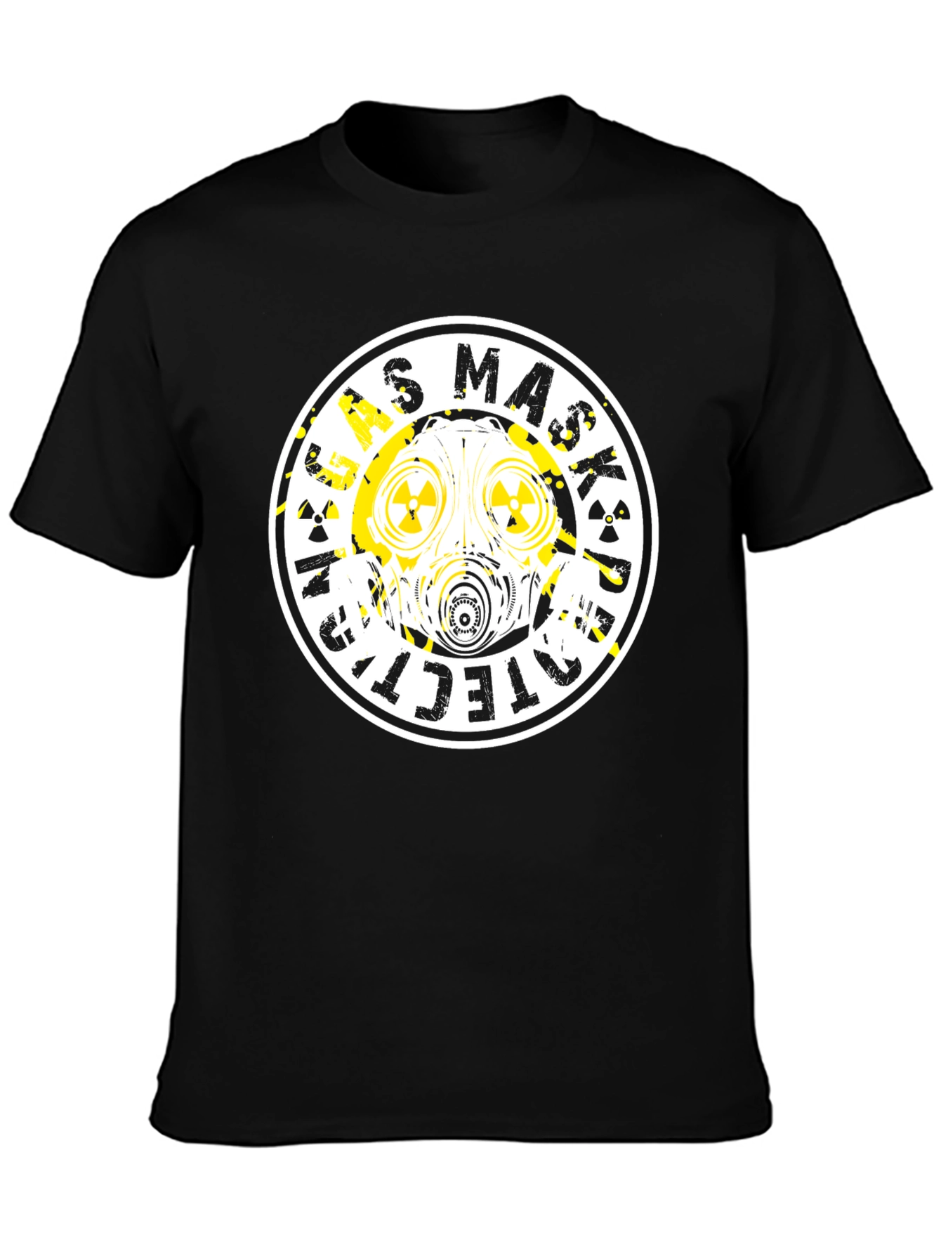 Gas Mask Protection Black T-Shirt