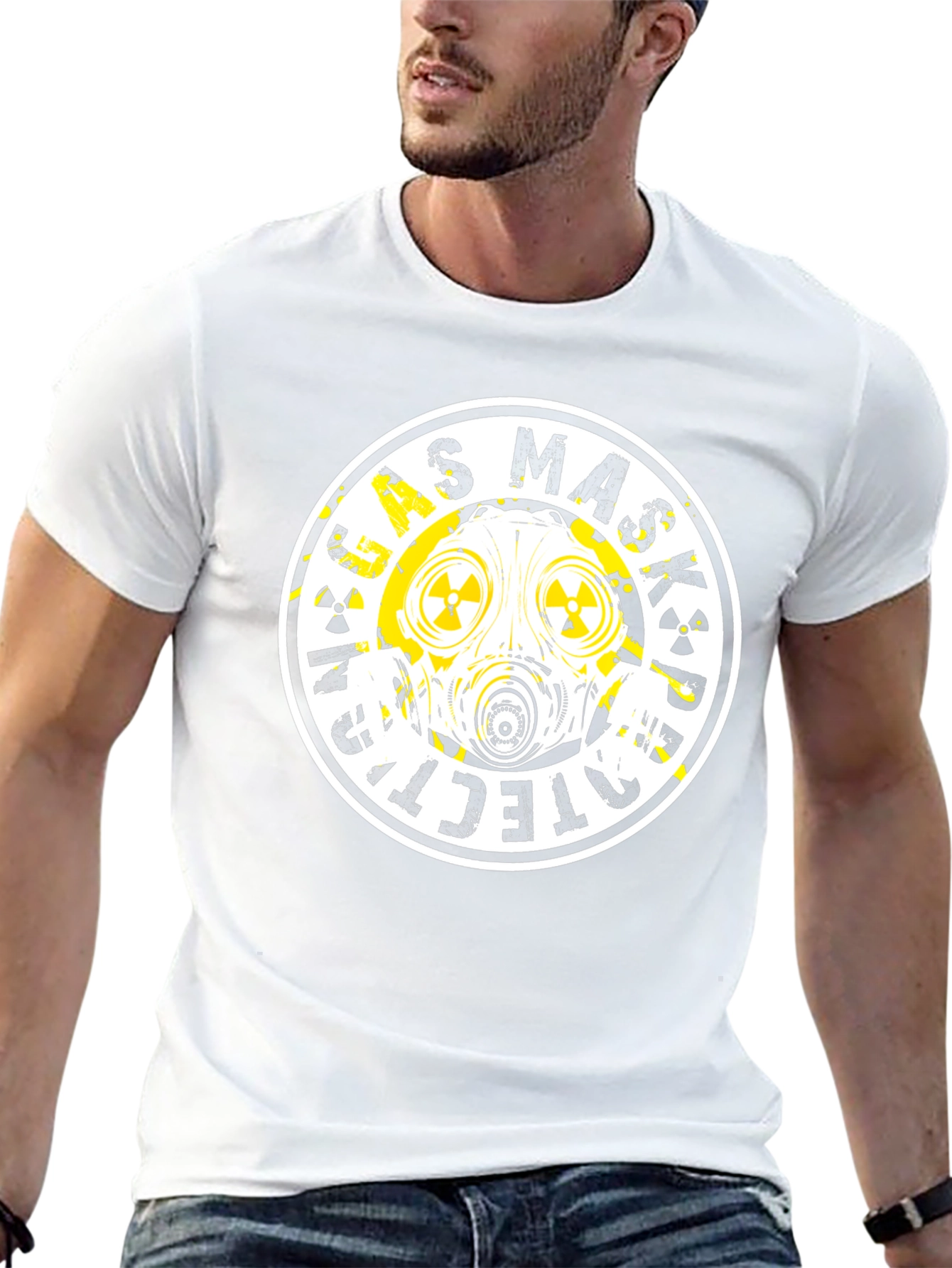 Gas Mask Protection Black T-Shirt