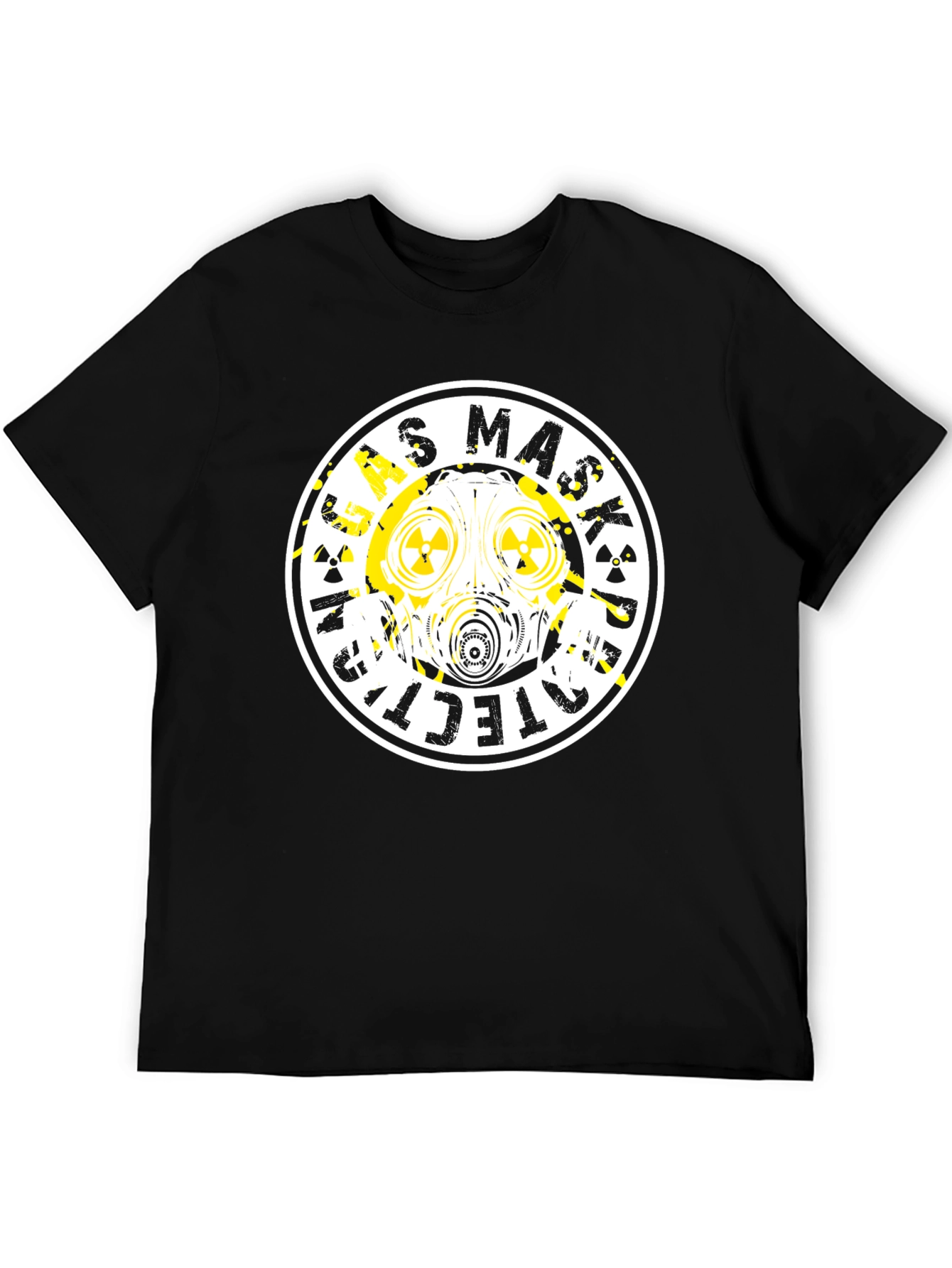 Gas Mask Protection Black T-Shirt