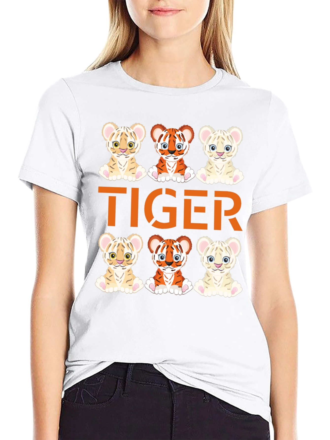 Cute Tiger Cub Graphic Tee - Fun Animal Design