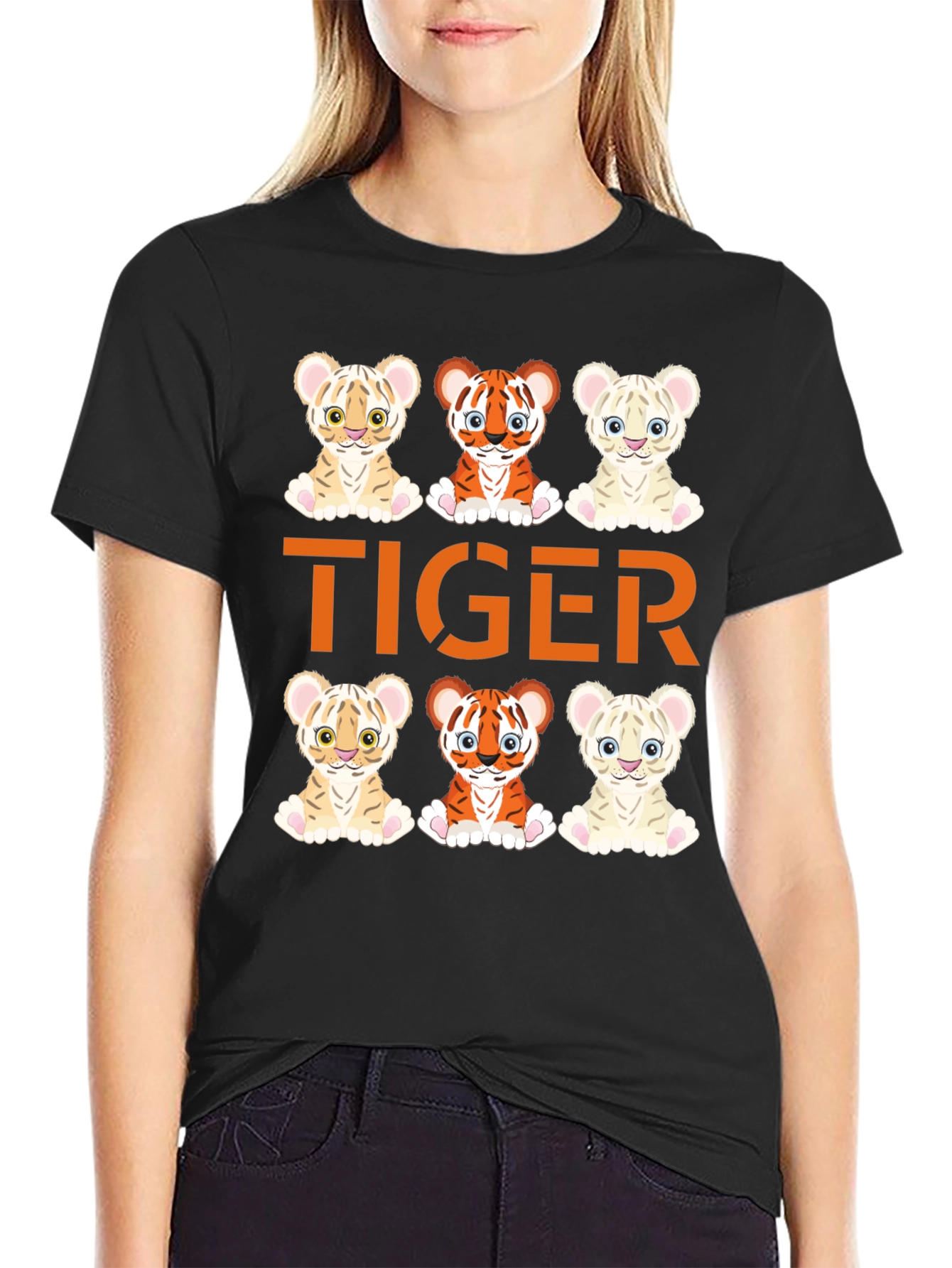 Cute Tiger Cub Graphic Tee - Fun Animal Design