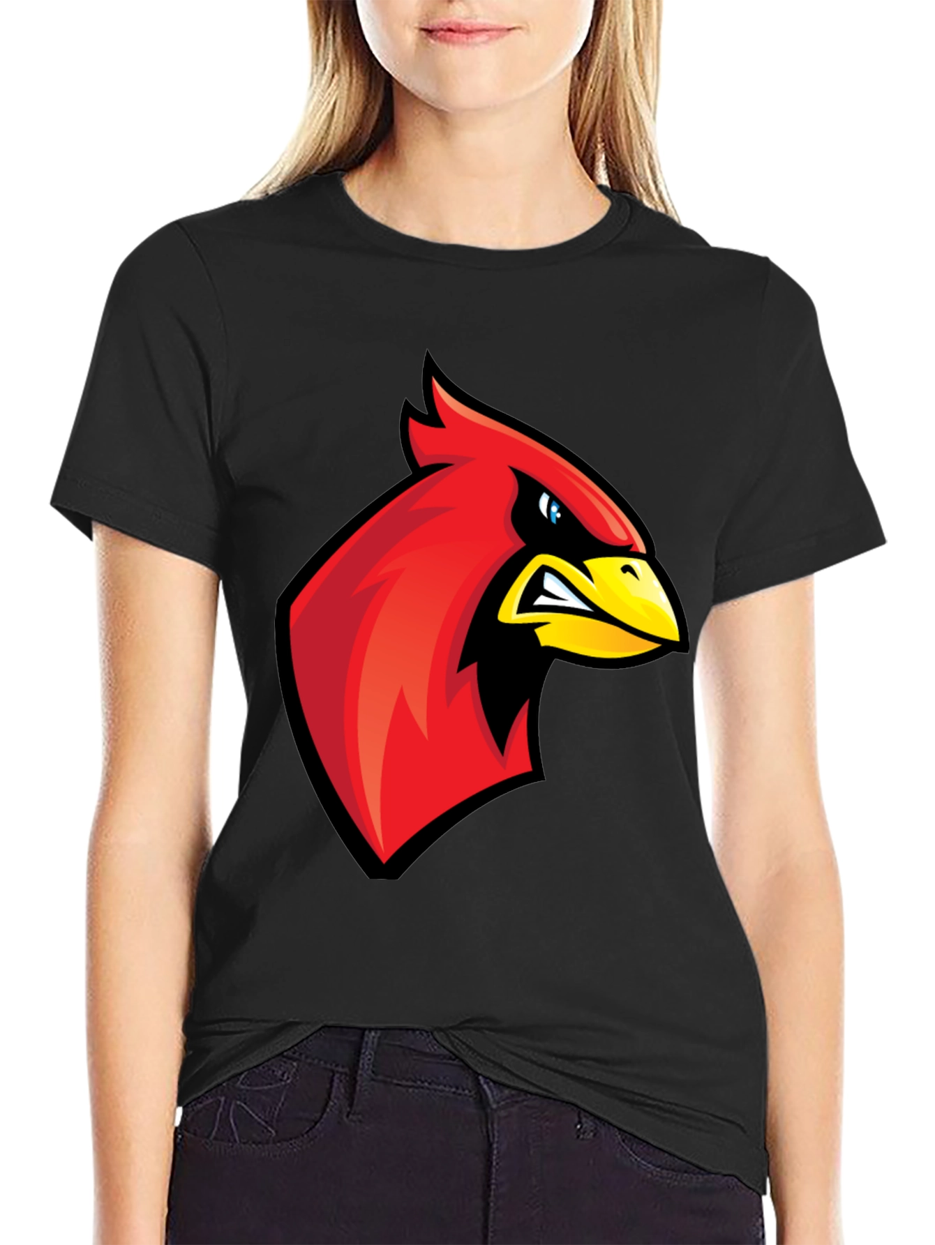 Cardinal Bird Graphic Tee - Mens Black T-Shirt