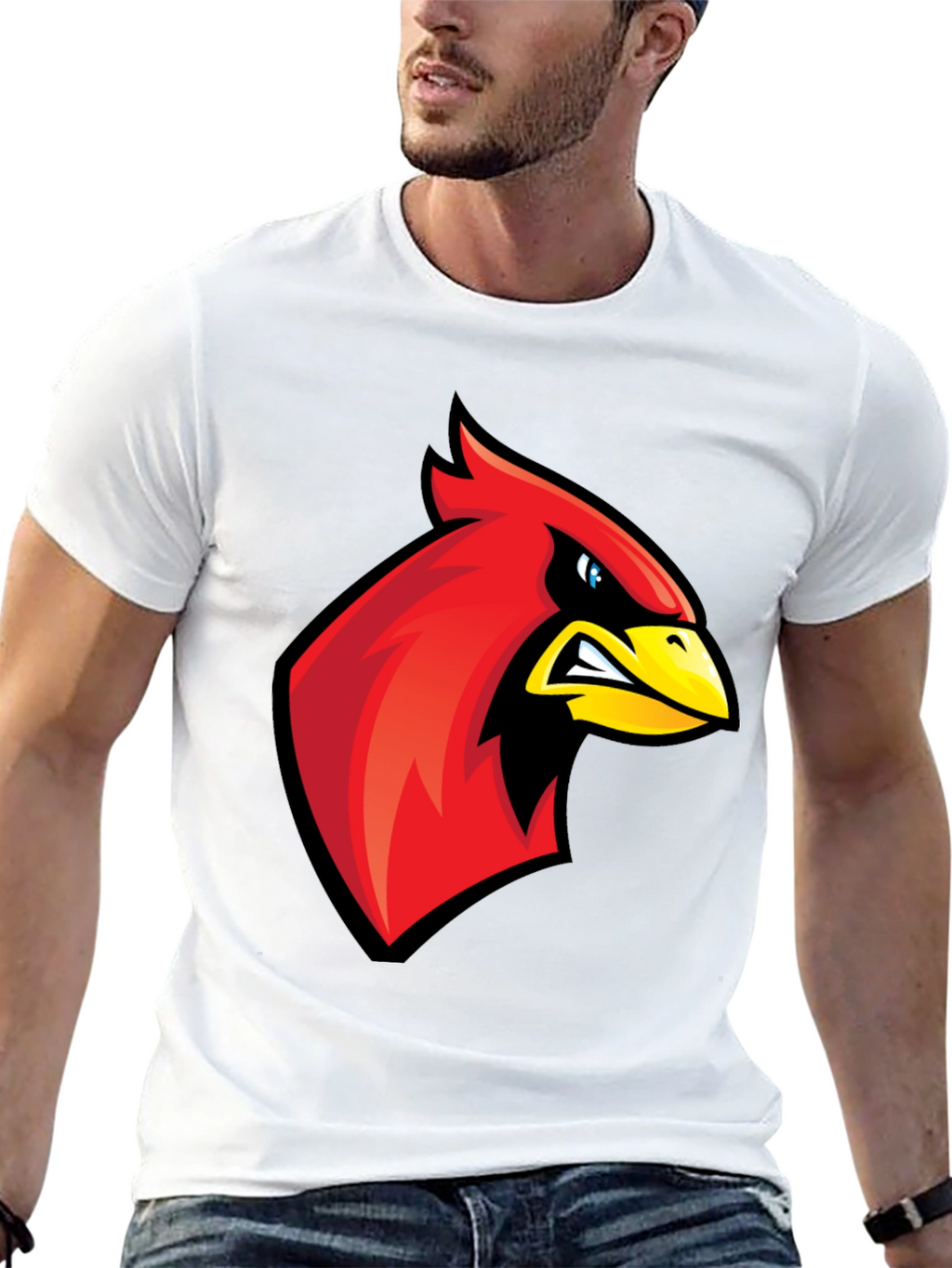 Cardinal Bird Graphic Tee - Mens Black T-Shirt
