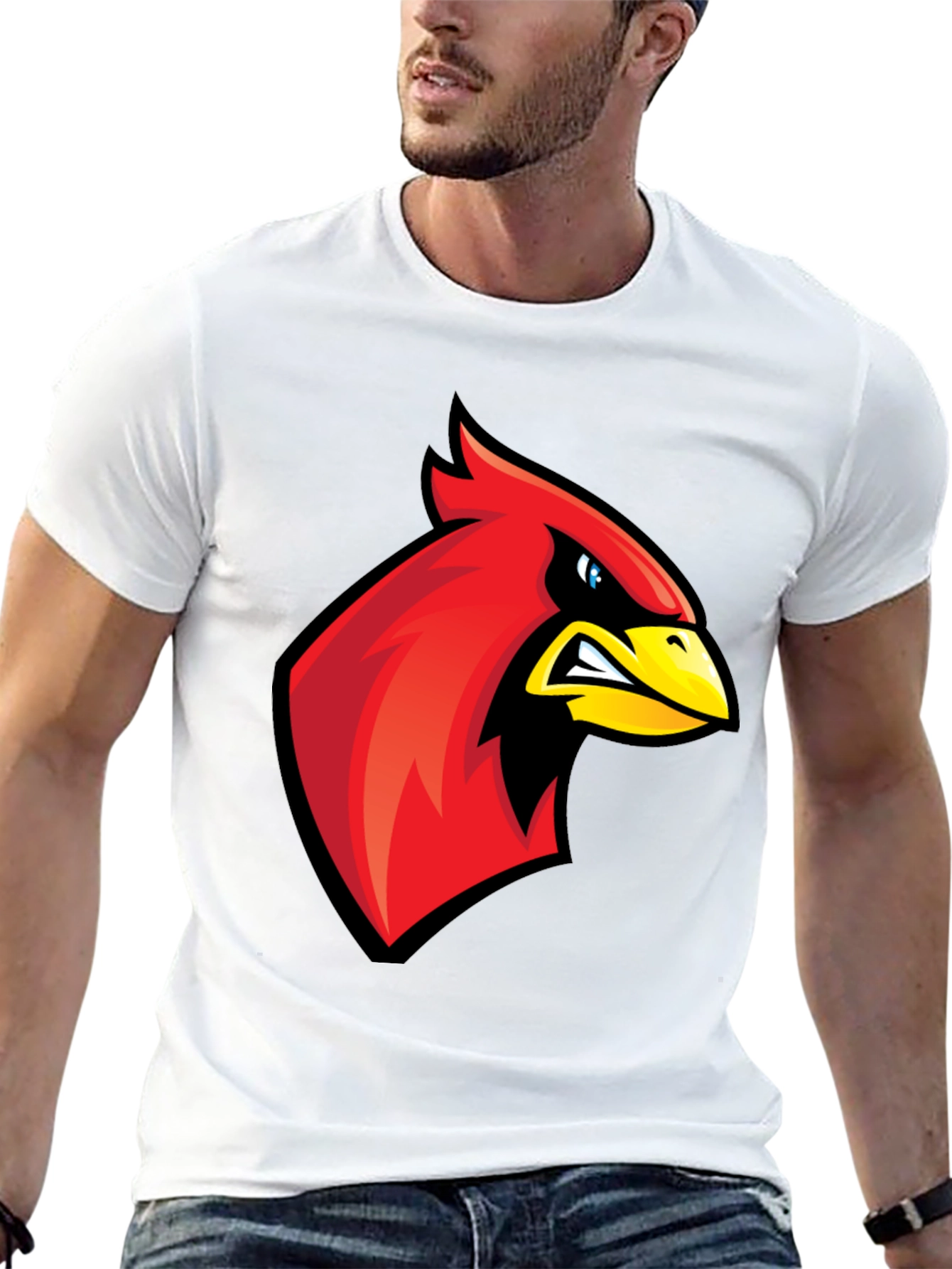 Cardinal Bird Graphic Tee - Mens Black T-Shirt