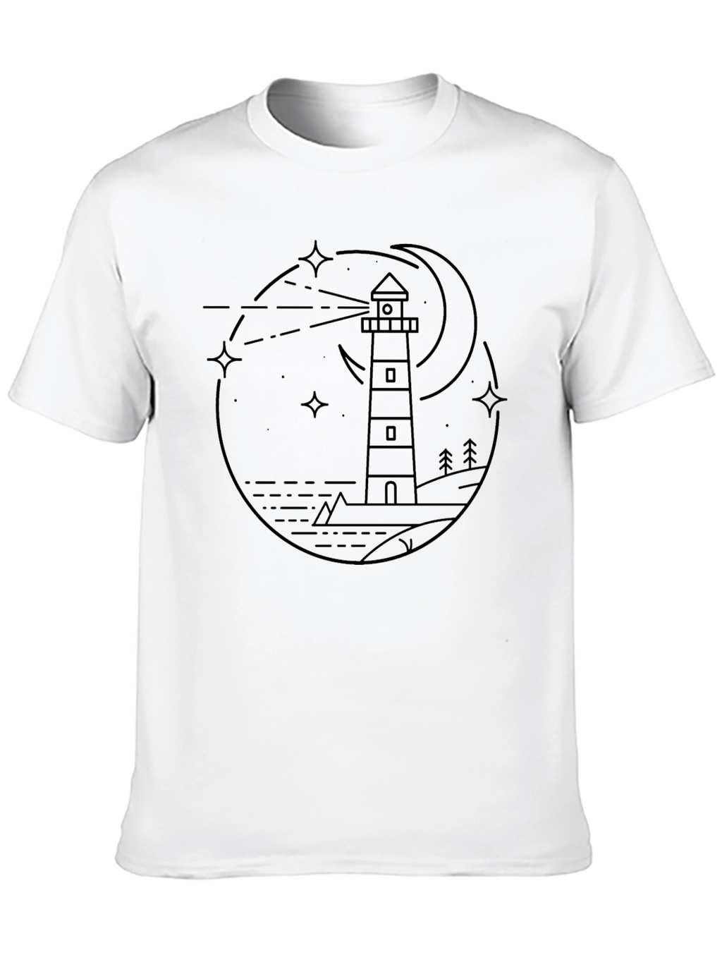 Lighthouse at Night Graphic Tee