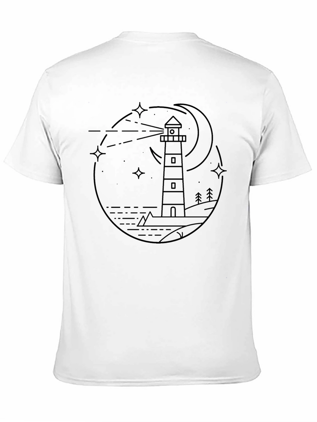 Lighthouse at Night Graphic Tee