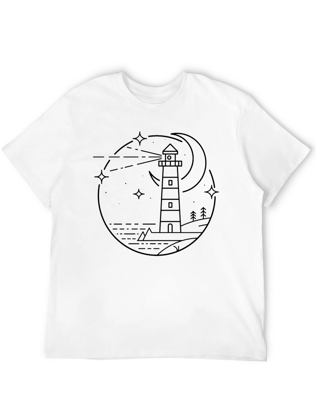Lighthouse at Night Graphic Tee