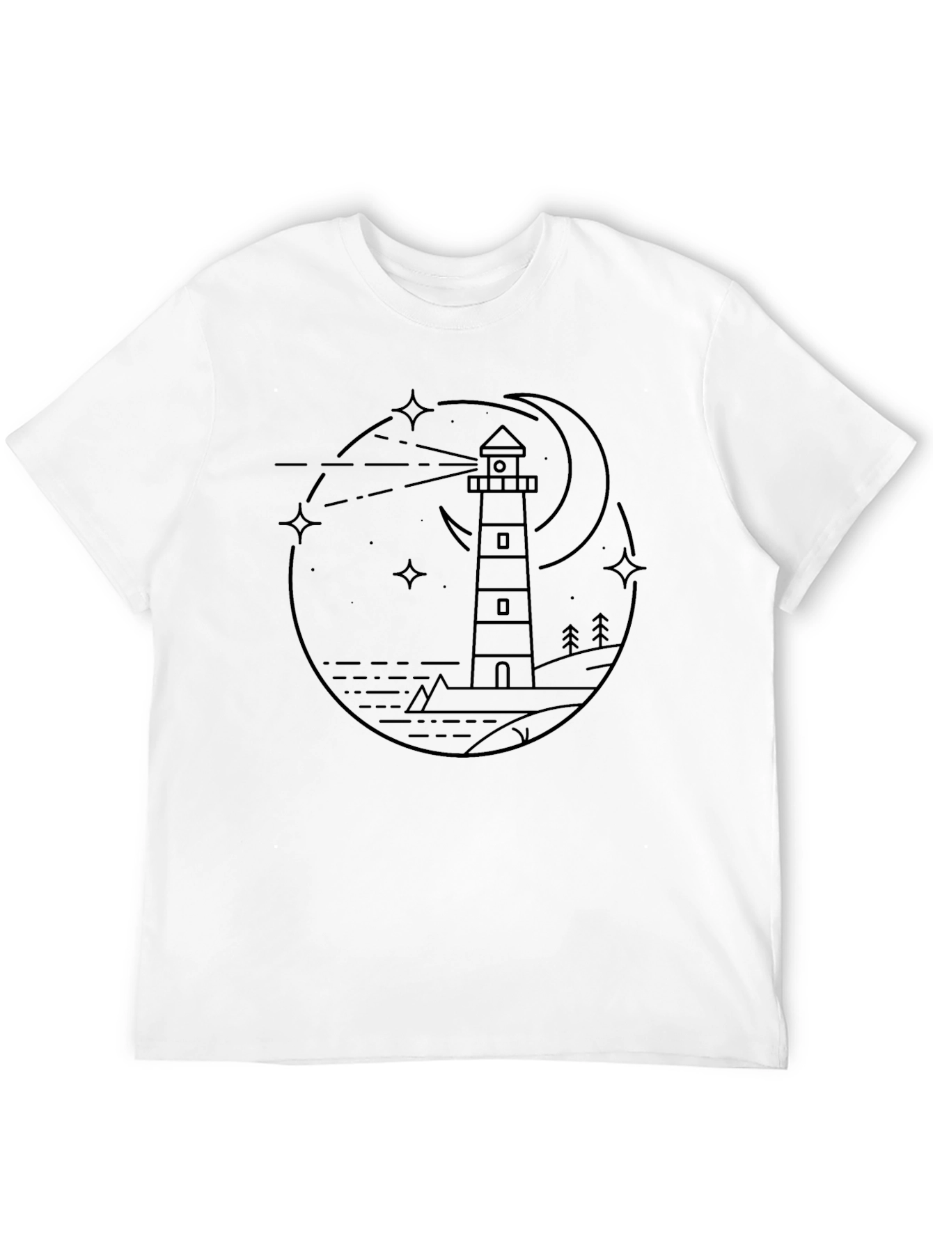 Lighthouse at Night Graphic Tee