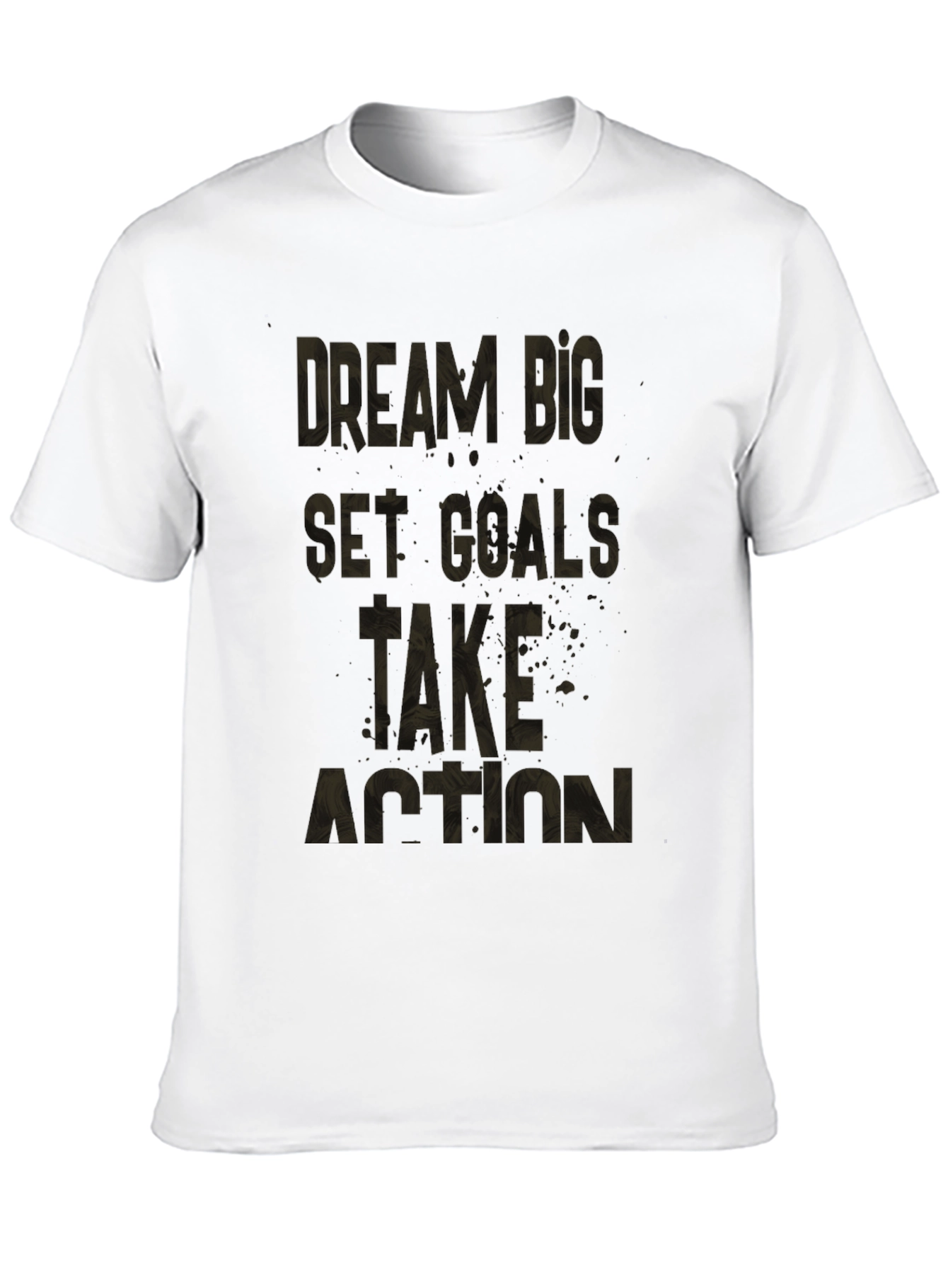 Motivational Black T-Shirt: Dream Big Set Goals