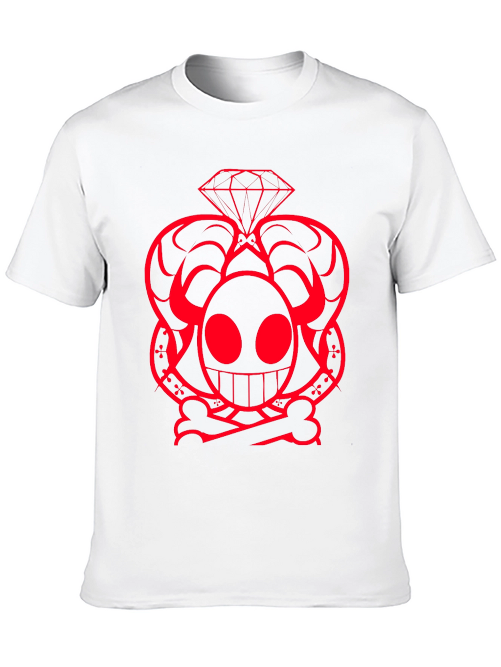 Skull Diamond Graphic Tee - Bold Design