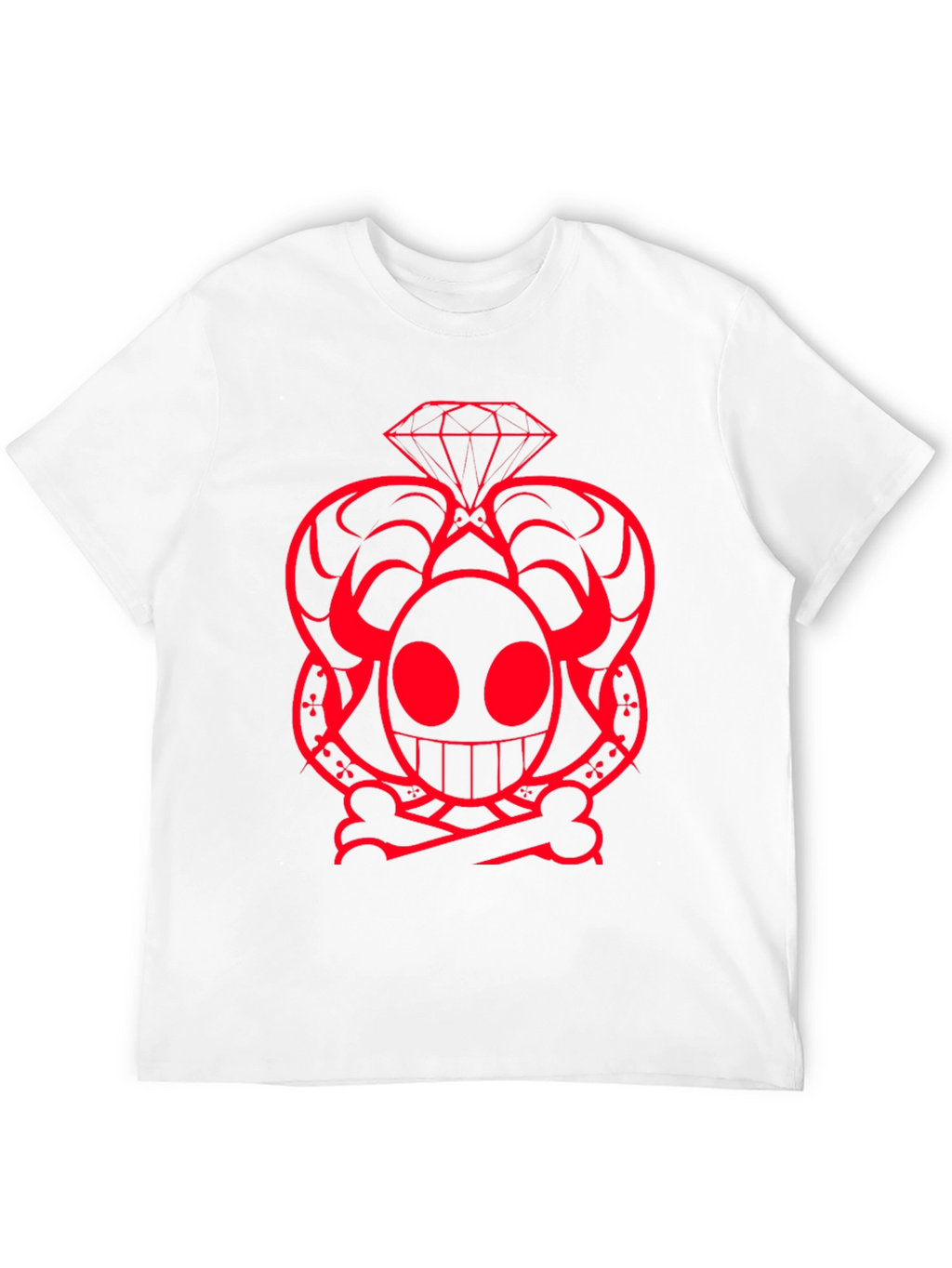 Skull Diamond Graphic Tee - Bold Design