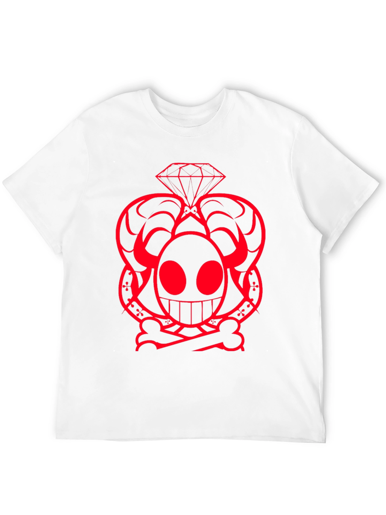 Skull Diamond Graphic Tee - Bold Design