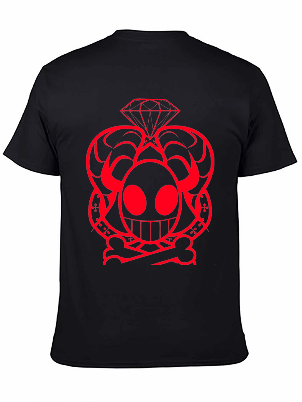 Skull Diamond Graphic Tee - Bold Design