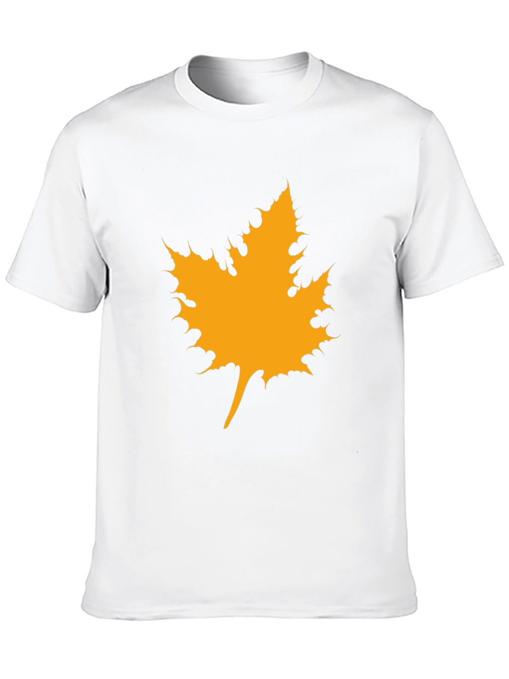 Maple Leaf Graphic Tee - Black Cotton Casual Shirt