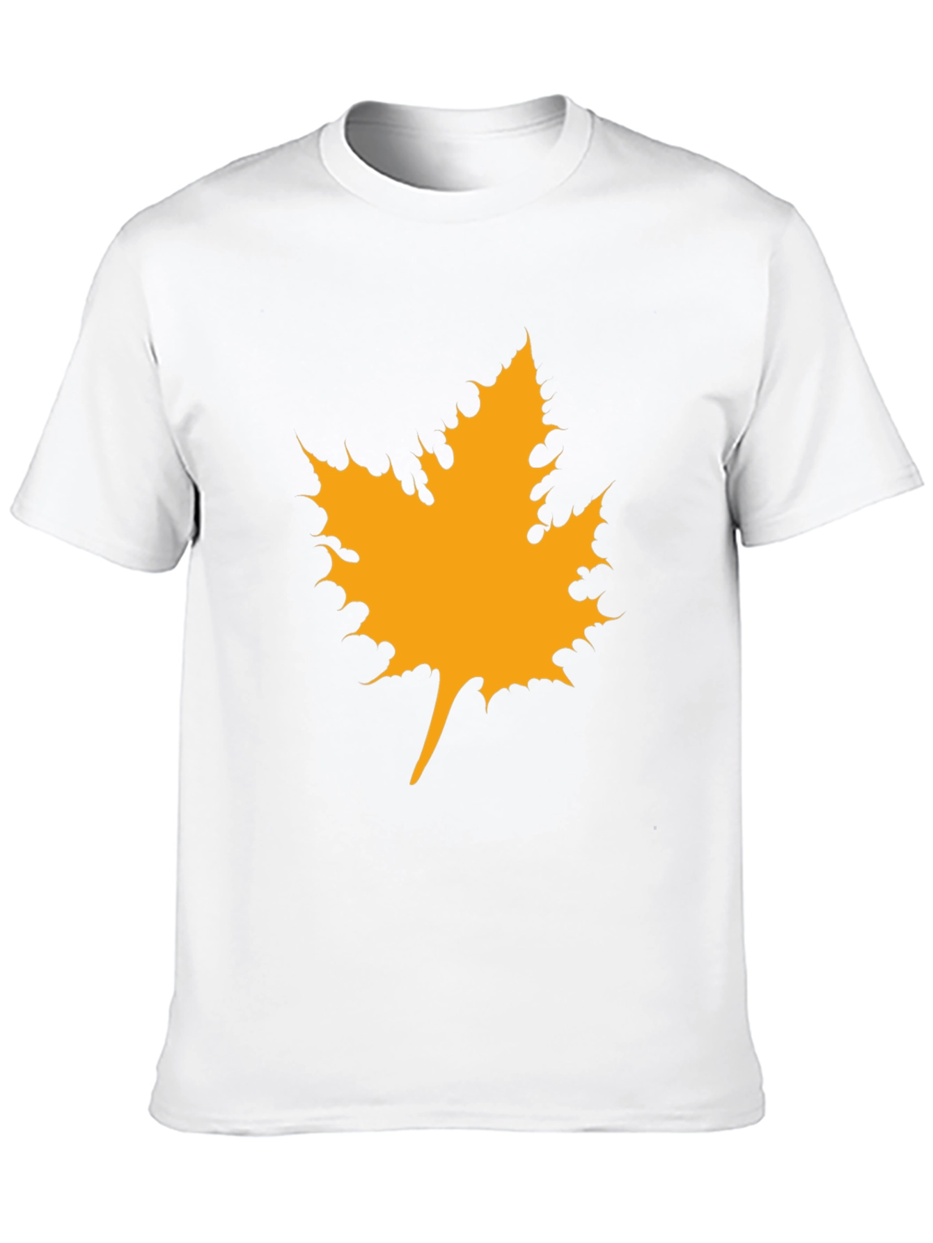 Maple Leaf Graphic Tee - Black Cotton Casual Shirt