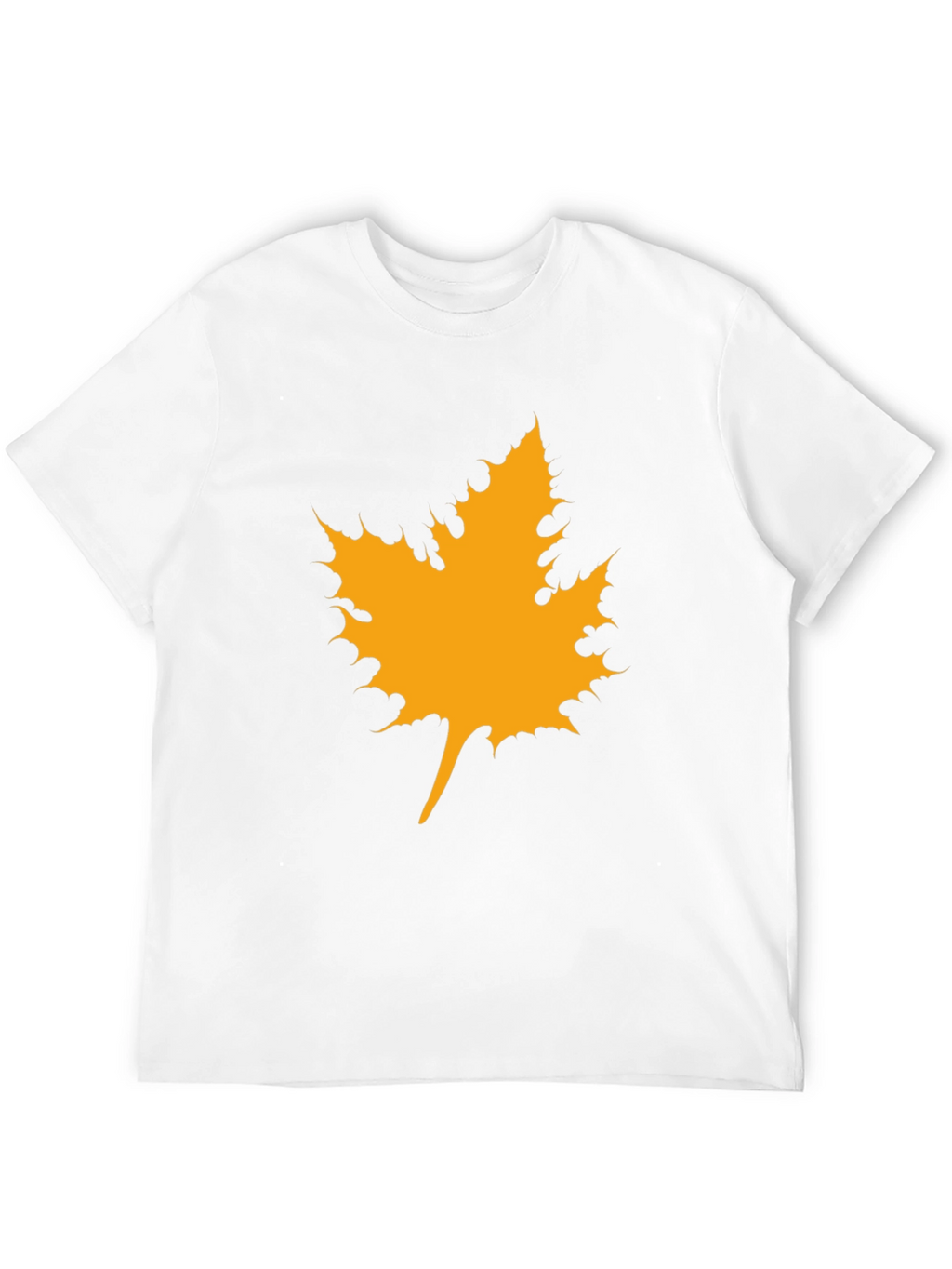Maple Leaf Graphic Tee - Black Cotton Casual Shirt