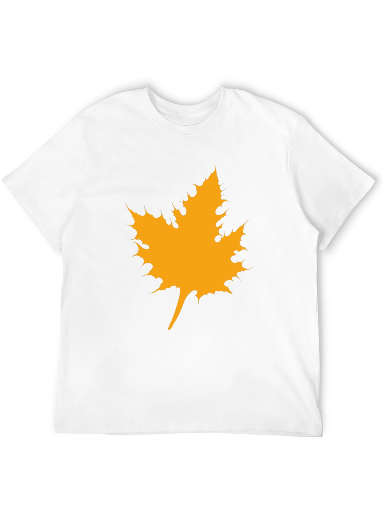 Maple Leaf Graphic Tee - Black Cotton Casual Shirt