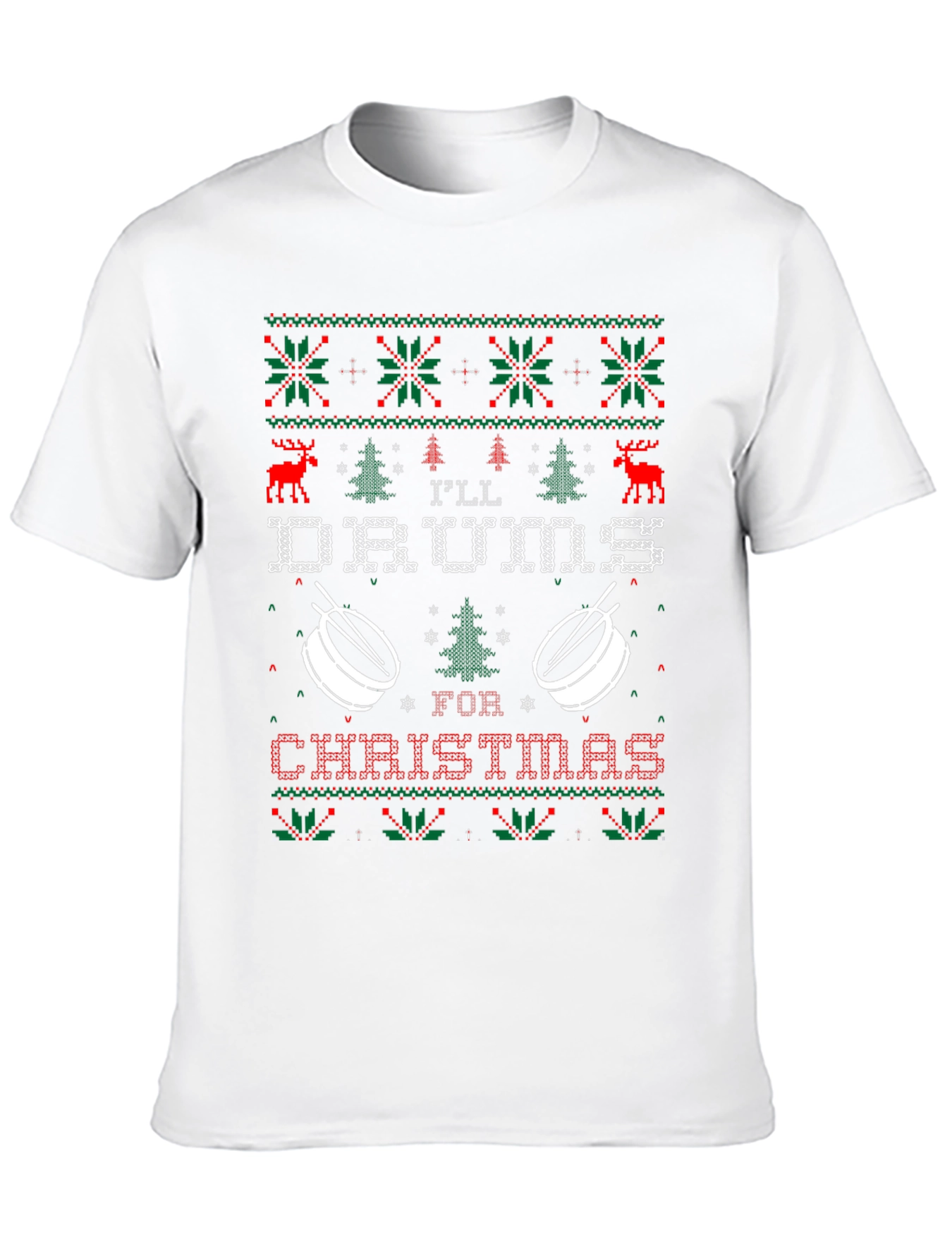 Ill Drum for Christmas Ugly Sweater T-Shirt