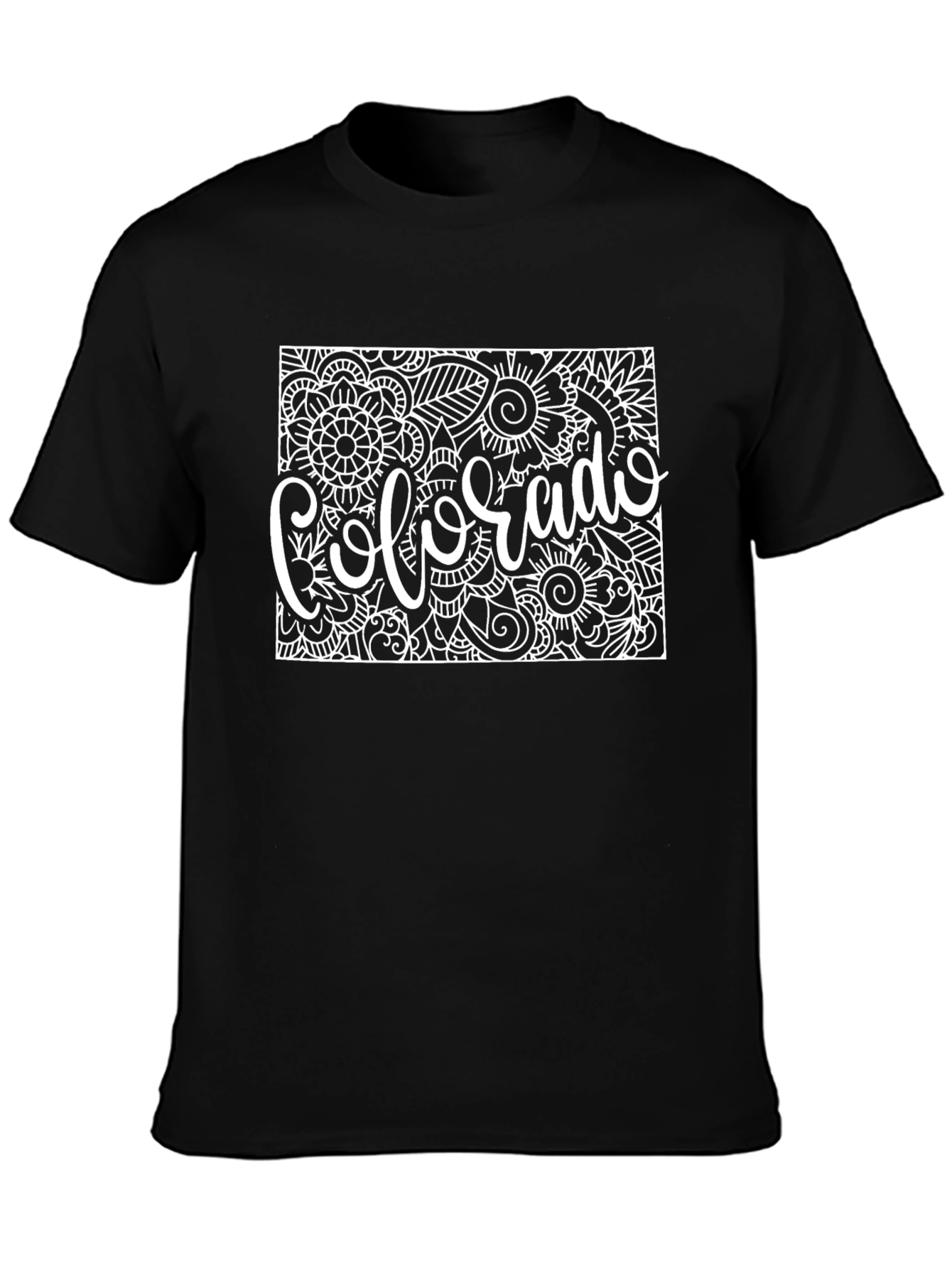 Colorado State Flower Doodle Art T-Shirt