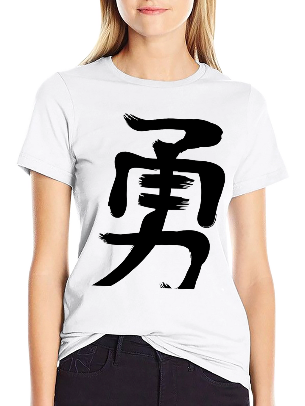 Courage Kanji Graphic Tee - Black