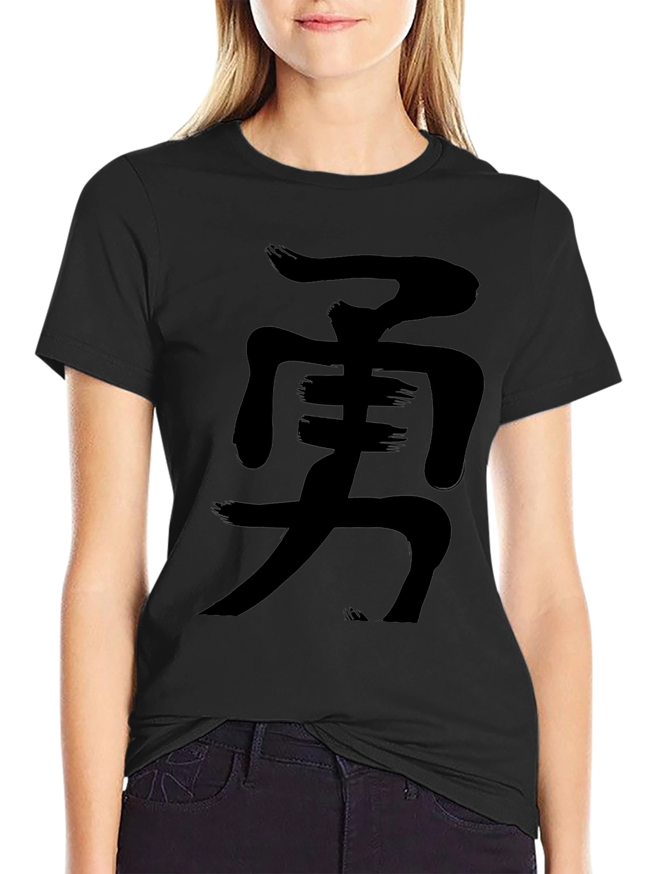 Courage Kanji Graphic Tee - Black