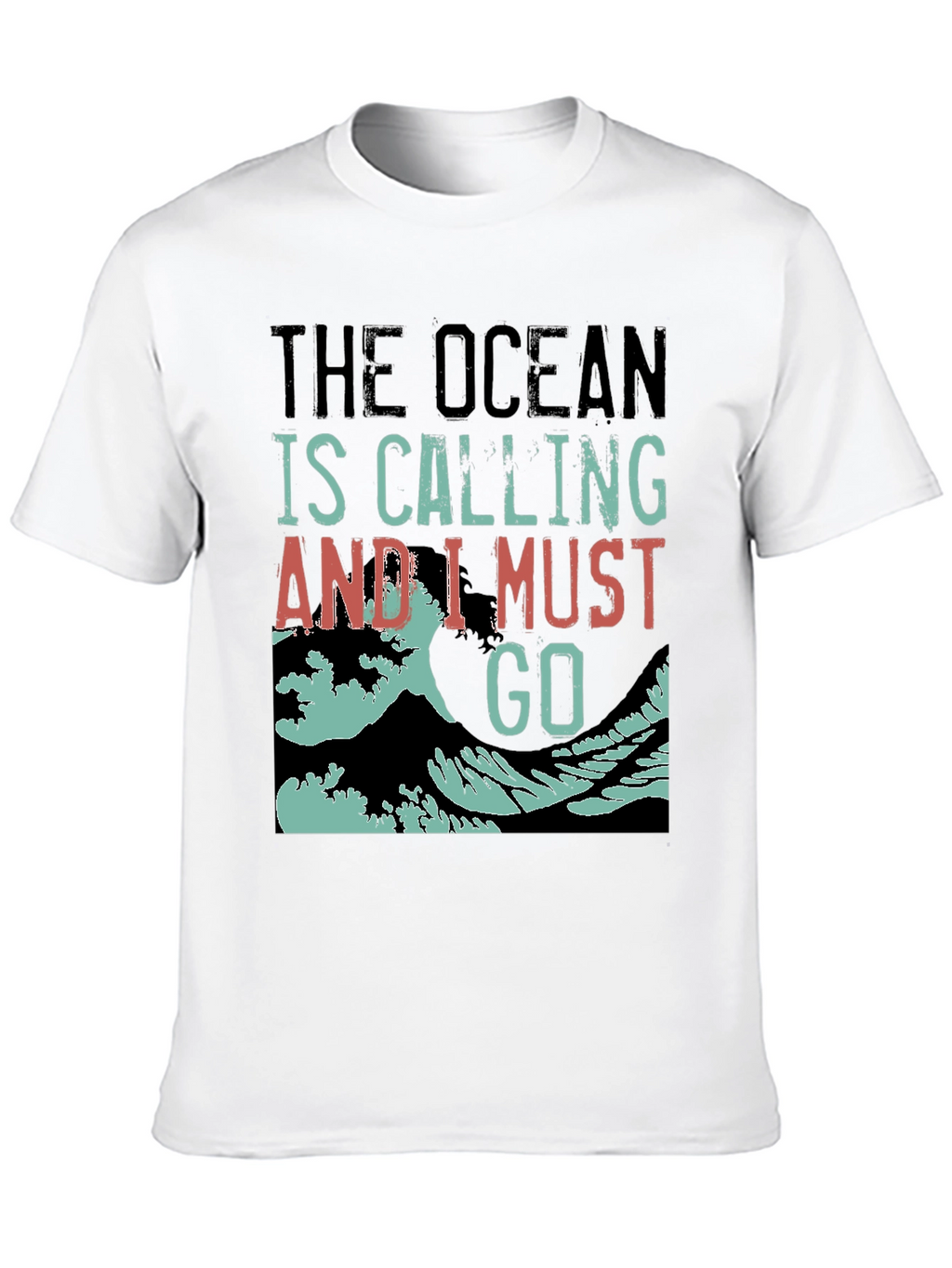 Ocean Calling Black Graphic Tee