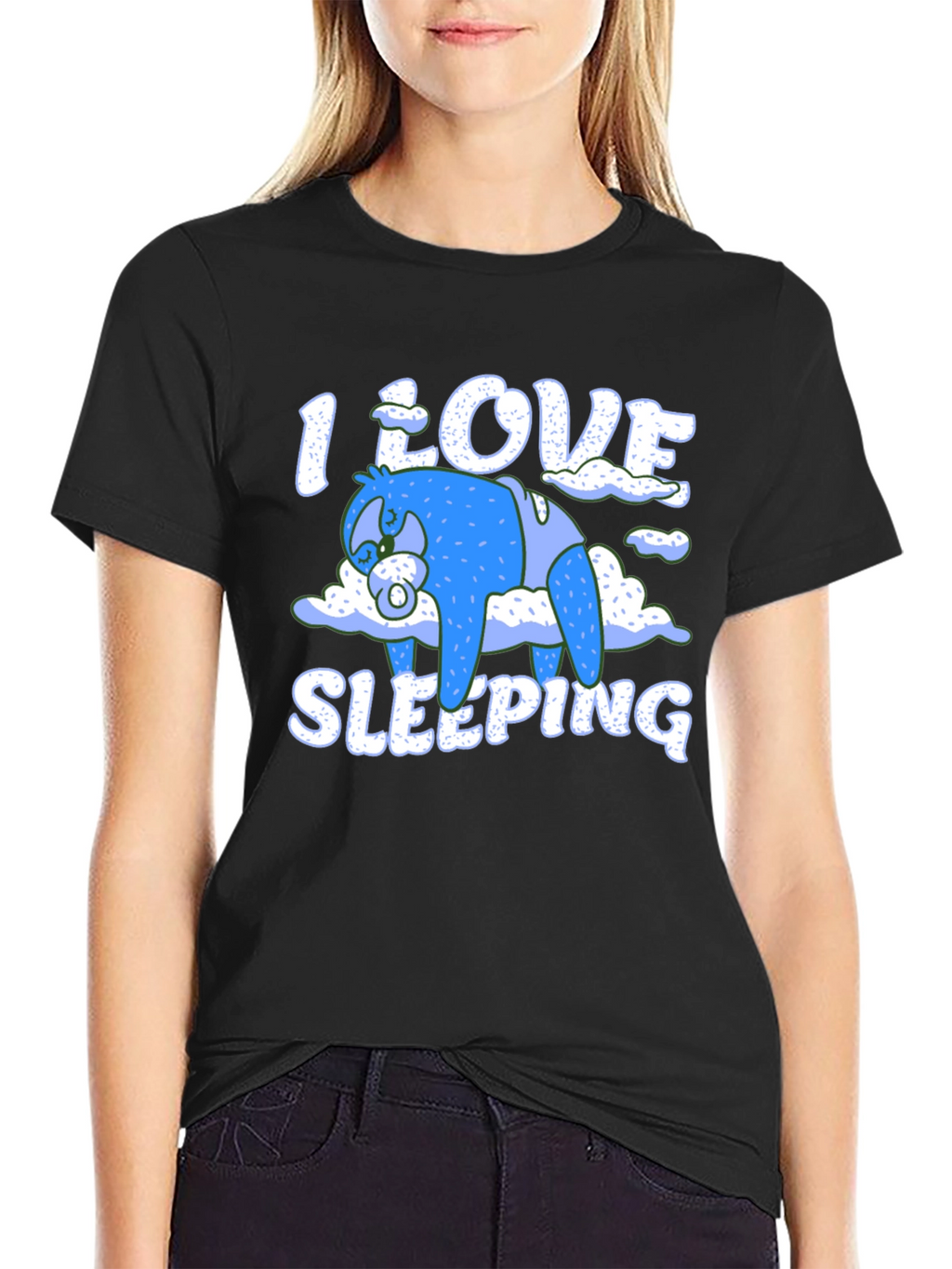 I Love Sleeping Sloth Graphic T-Shirt