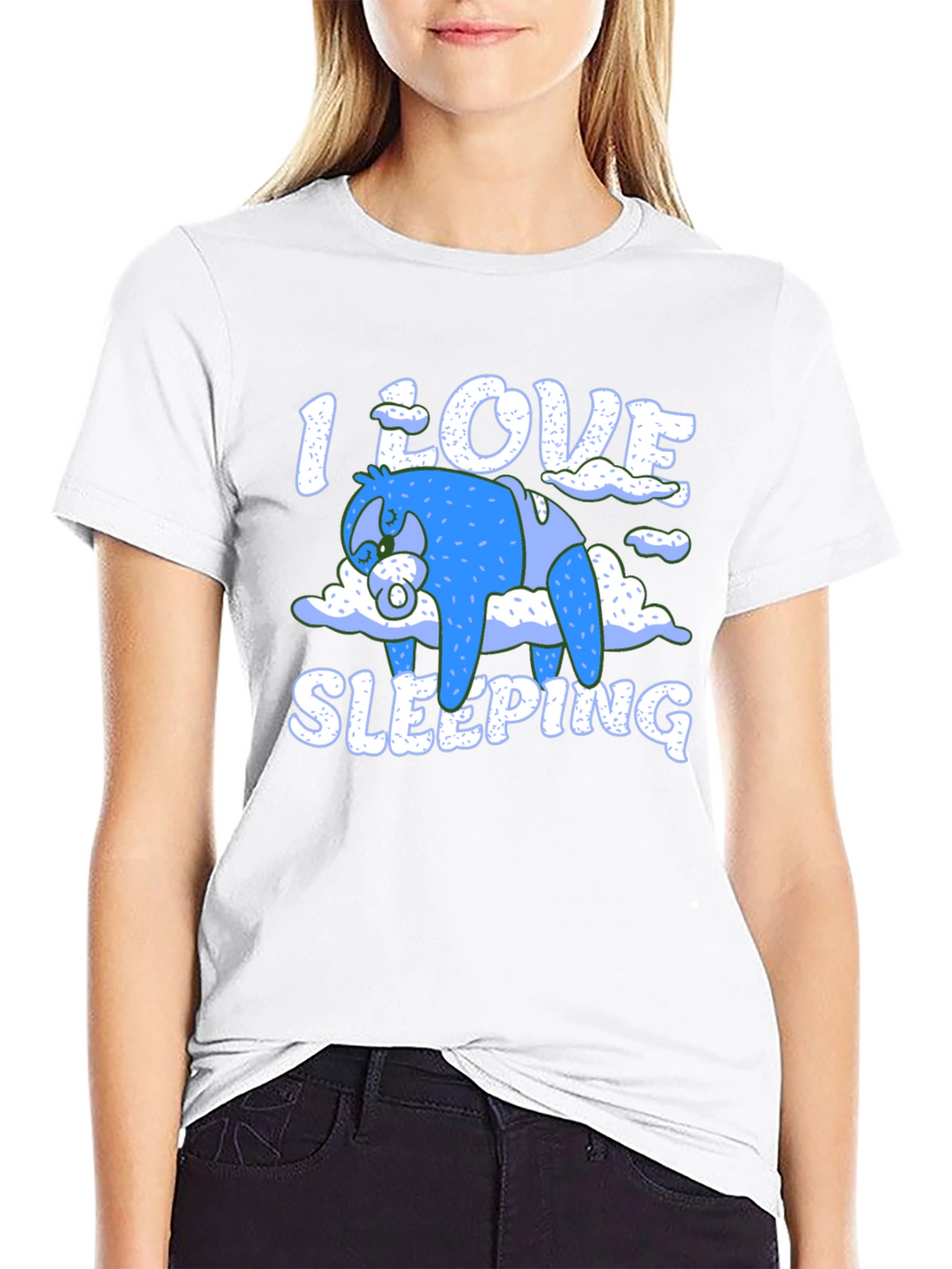 I Love Sleeping Sloth Graphic T-Shirt