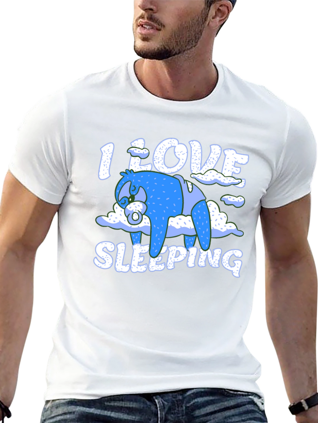 I Love Sleeping Sloth Graphic T-Shirt