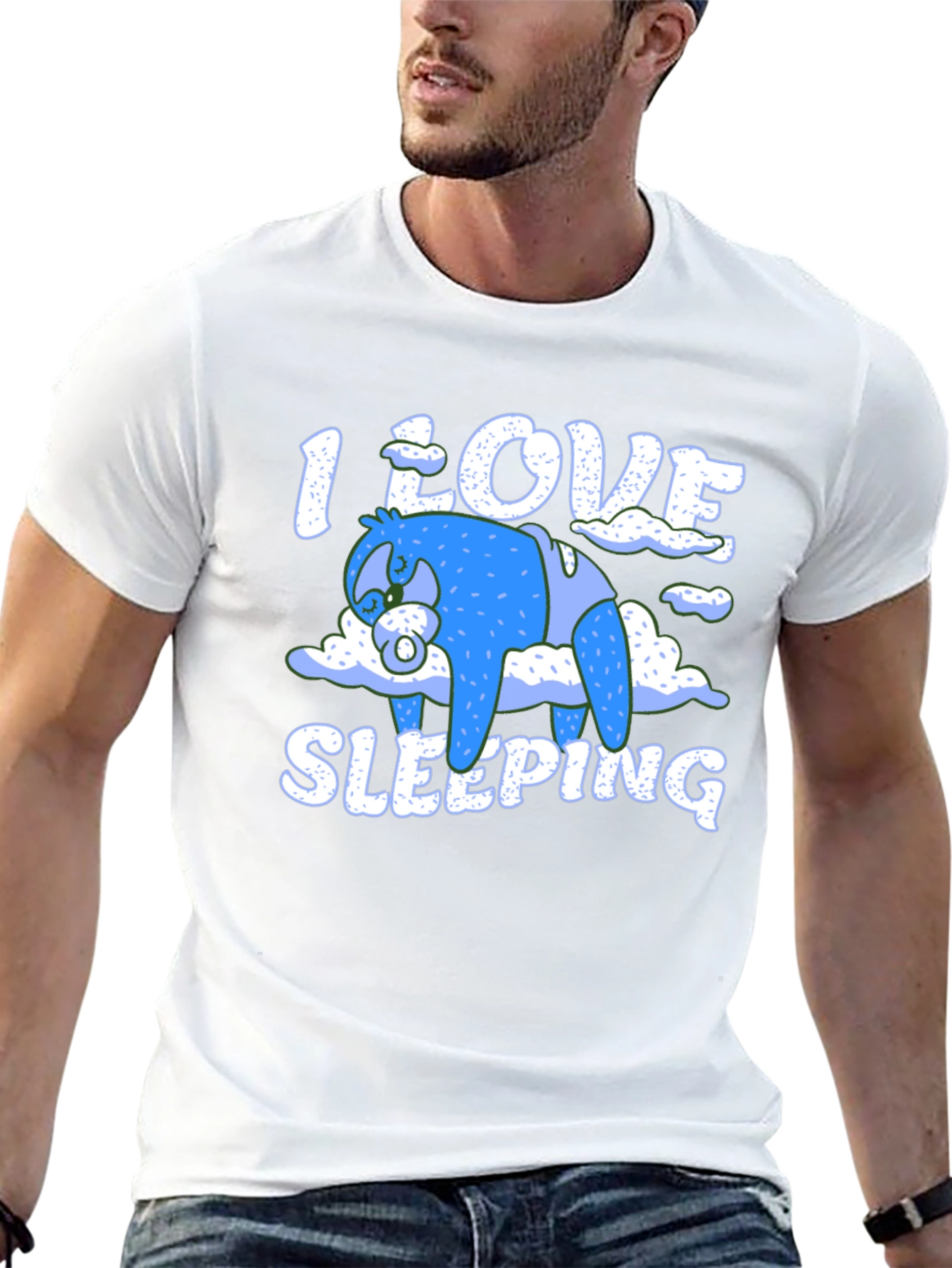 I Love Sleeping Sloth Graphic T-Shirt
