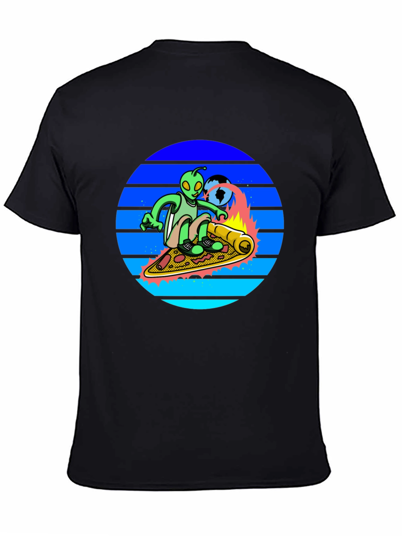 Alien Pizza Surfer T-Shirt