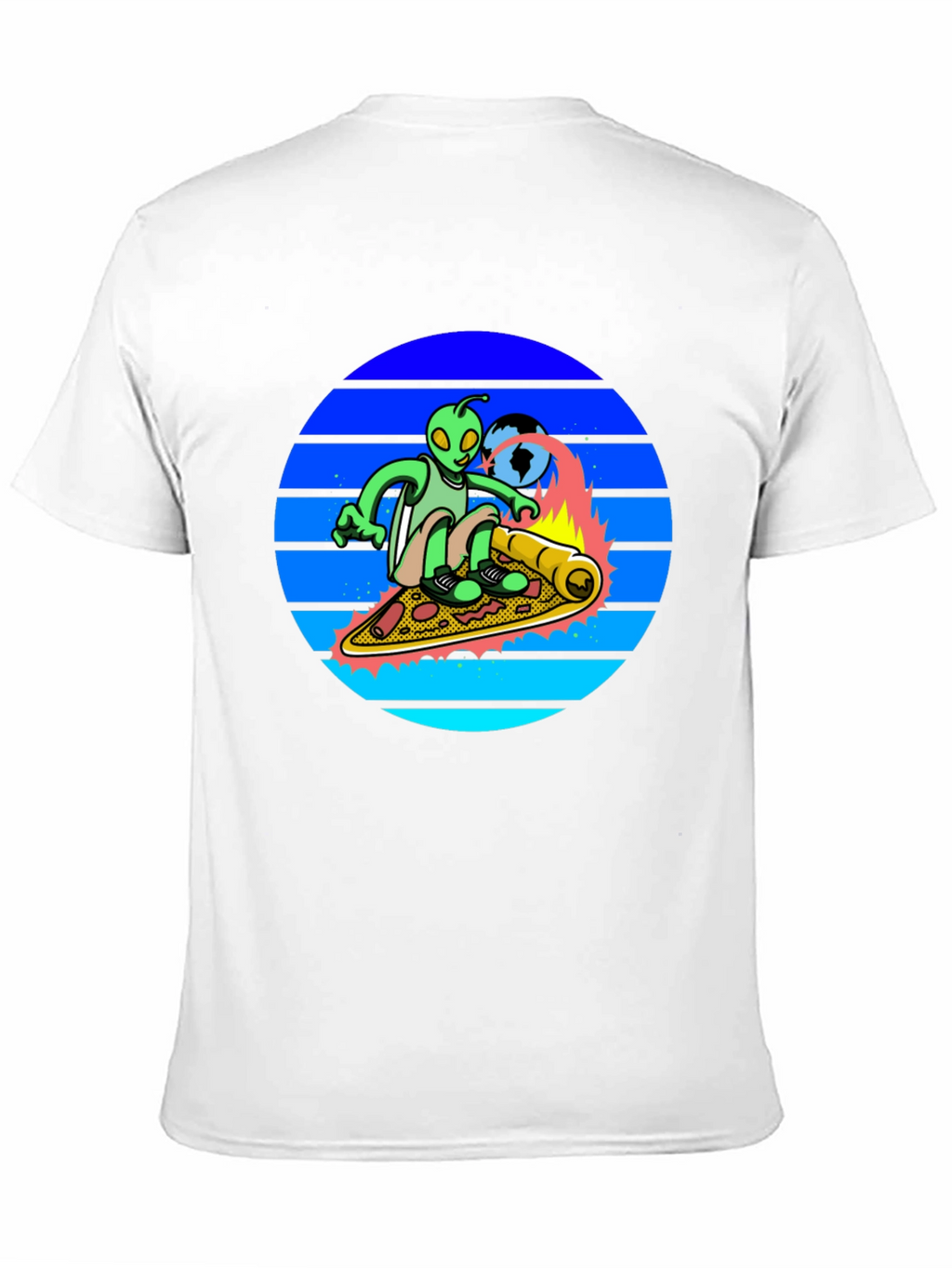Alien Pizza Surfer T-Shirt