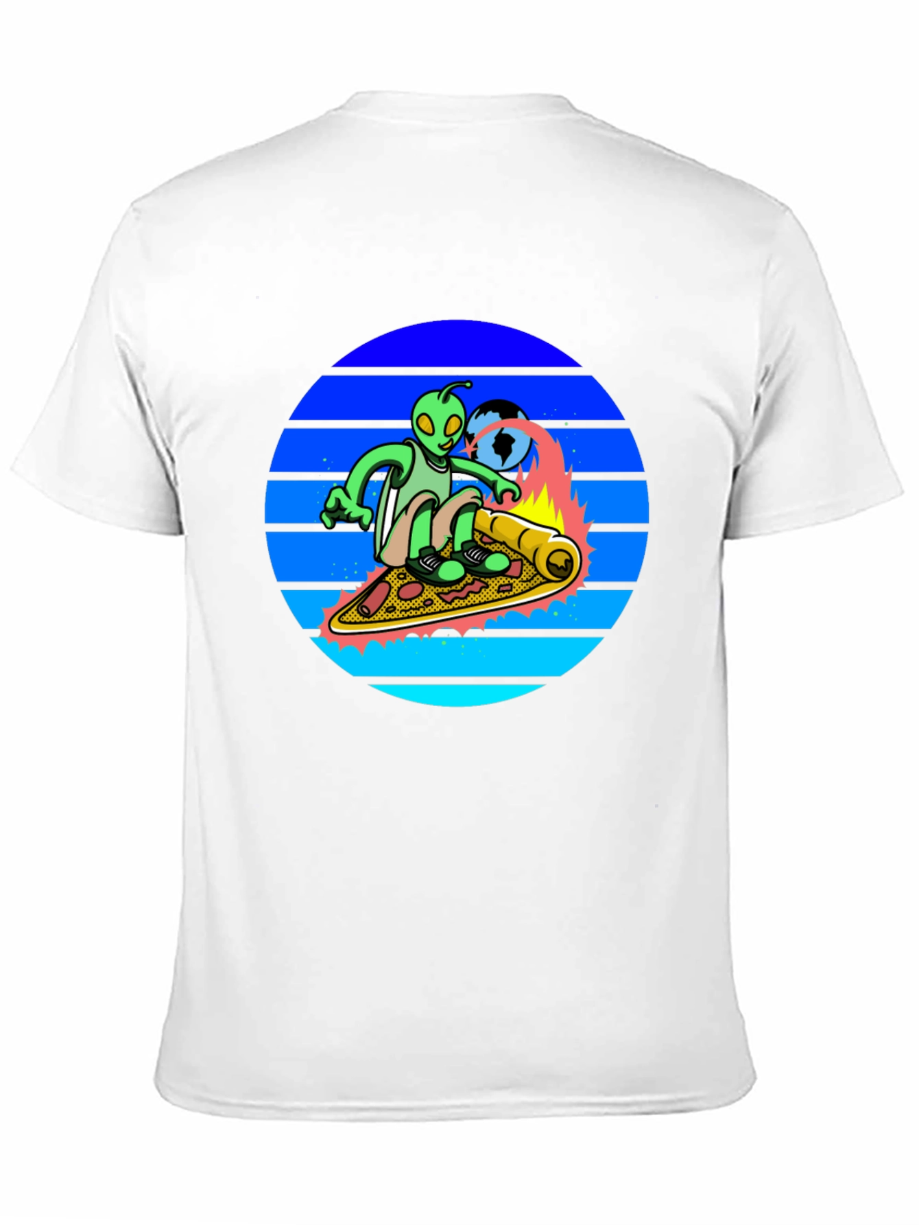 Alien Pizza Surfer T-Shirt